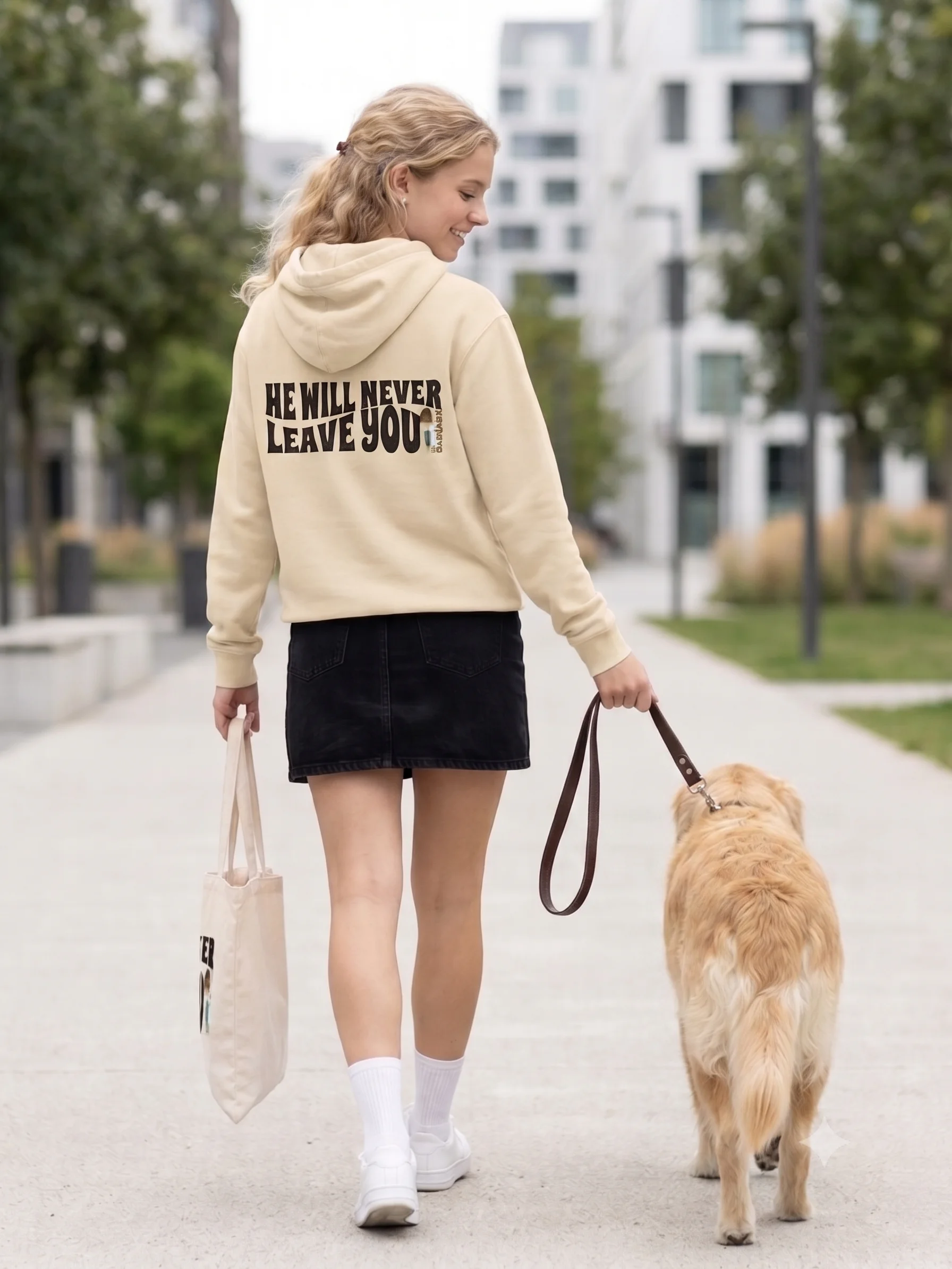 D2You Hoodie - He Will Never Leave You - Back (unisex) product image (10)
