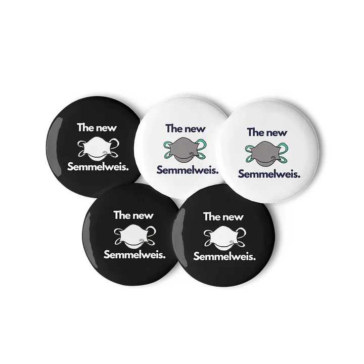 The New Semmelweis button (B&W) product image (2)