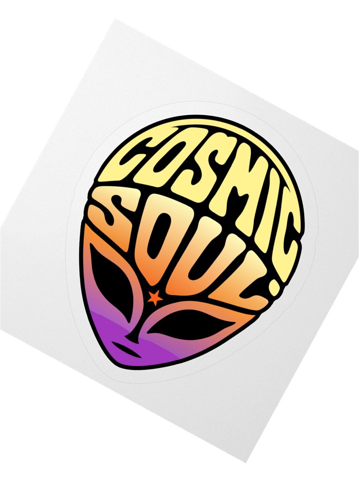 Cosmic Soul Alien Head Sticker product image (2)