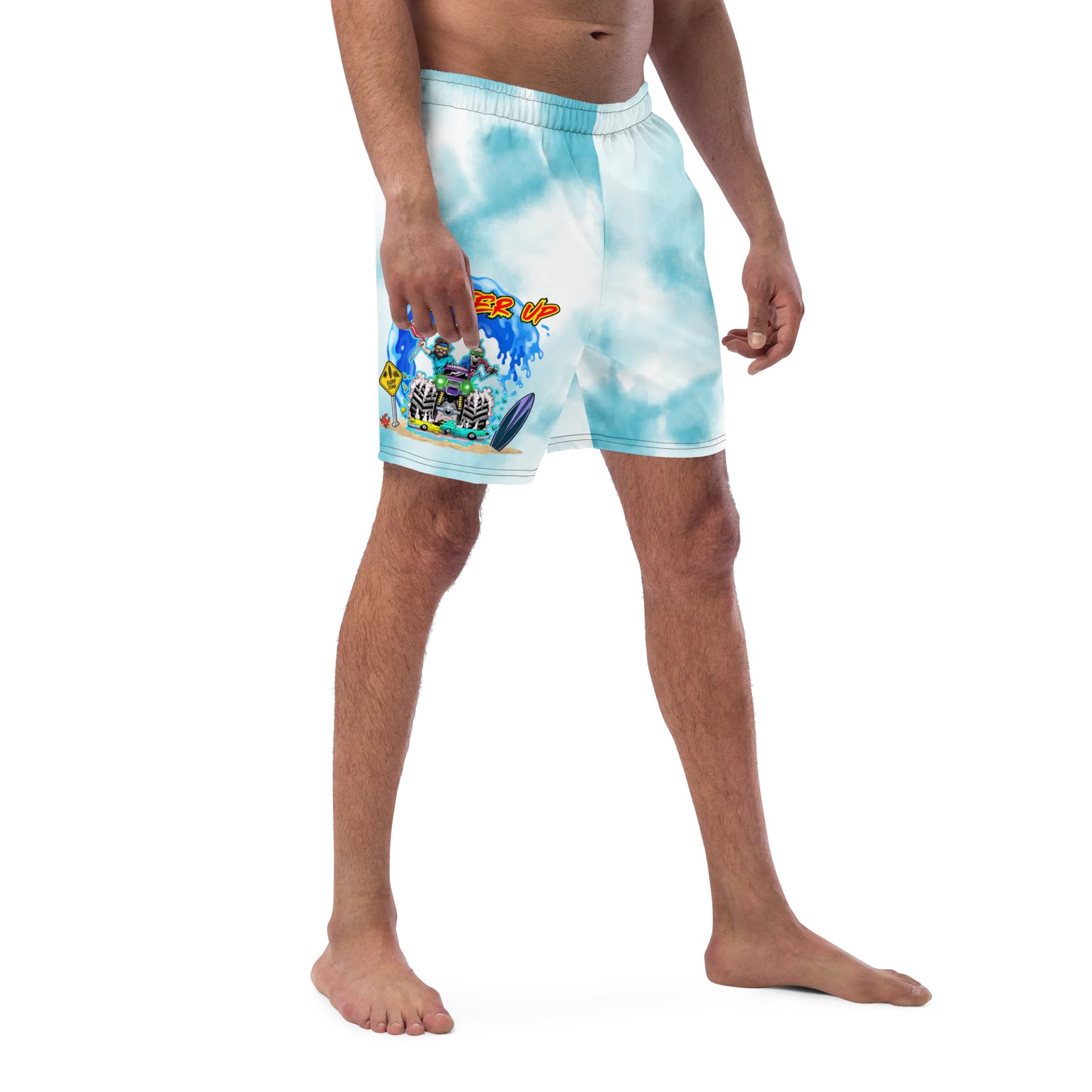 MONSTER UP : All-Over Print Swim Trunks product image (3)