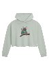 Spicy Bat Front Logo Cropped Hoodie