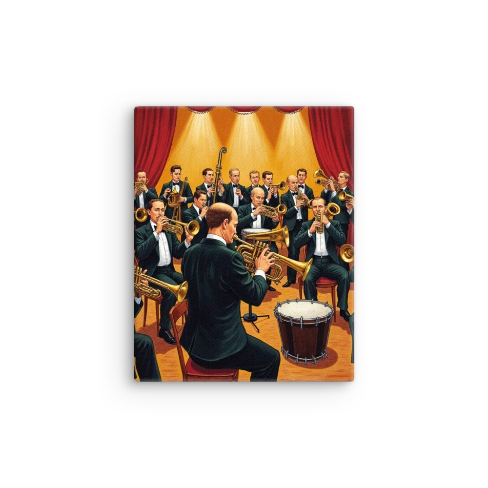 Retro Big Band Orchestra Wall Art – Vintage Jazz Music Scene Print product image (4)