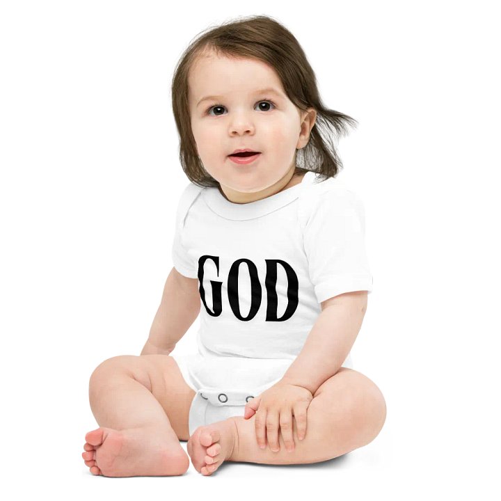 Unisex Baby Onesie - GOD Has My Back - White with Black Letters product image (1)
