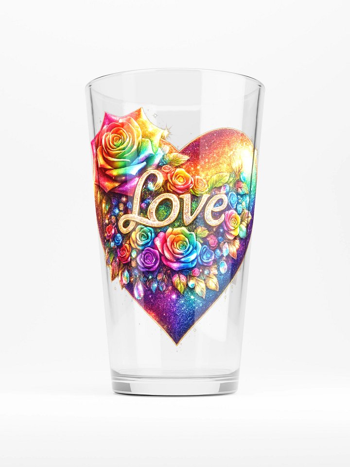 Rainbow Love Floral Shaker Pint Glass product image (2)