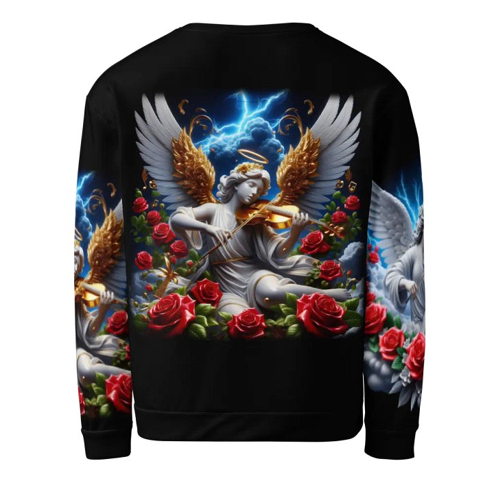 Angels making Music with a Violin - All-Over Unisex Sweatshirt #40 product image (2)