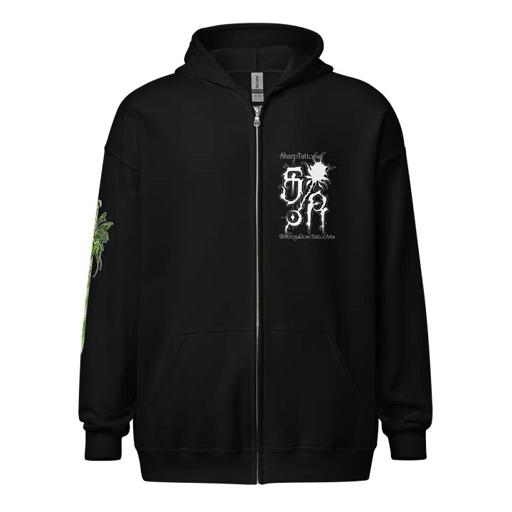 SharpTattoos @ StregaRose (Green) Zip Hoodie product image (1)