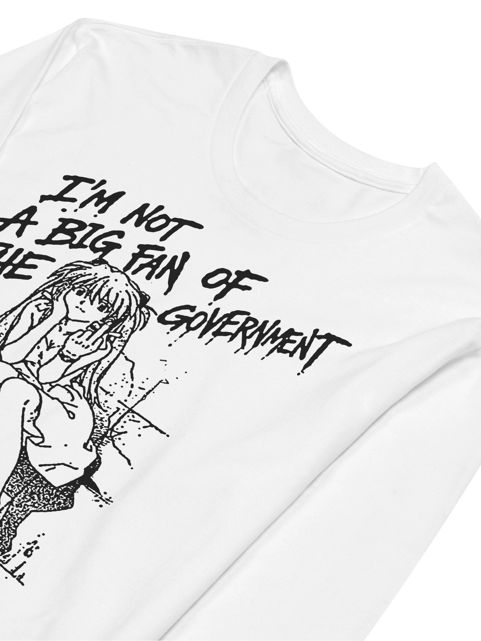 NOT A BIG FAN - T-shirt long sleeves. white vers. product image (3)