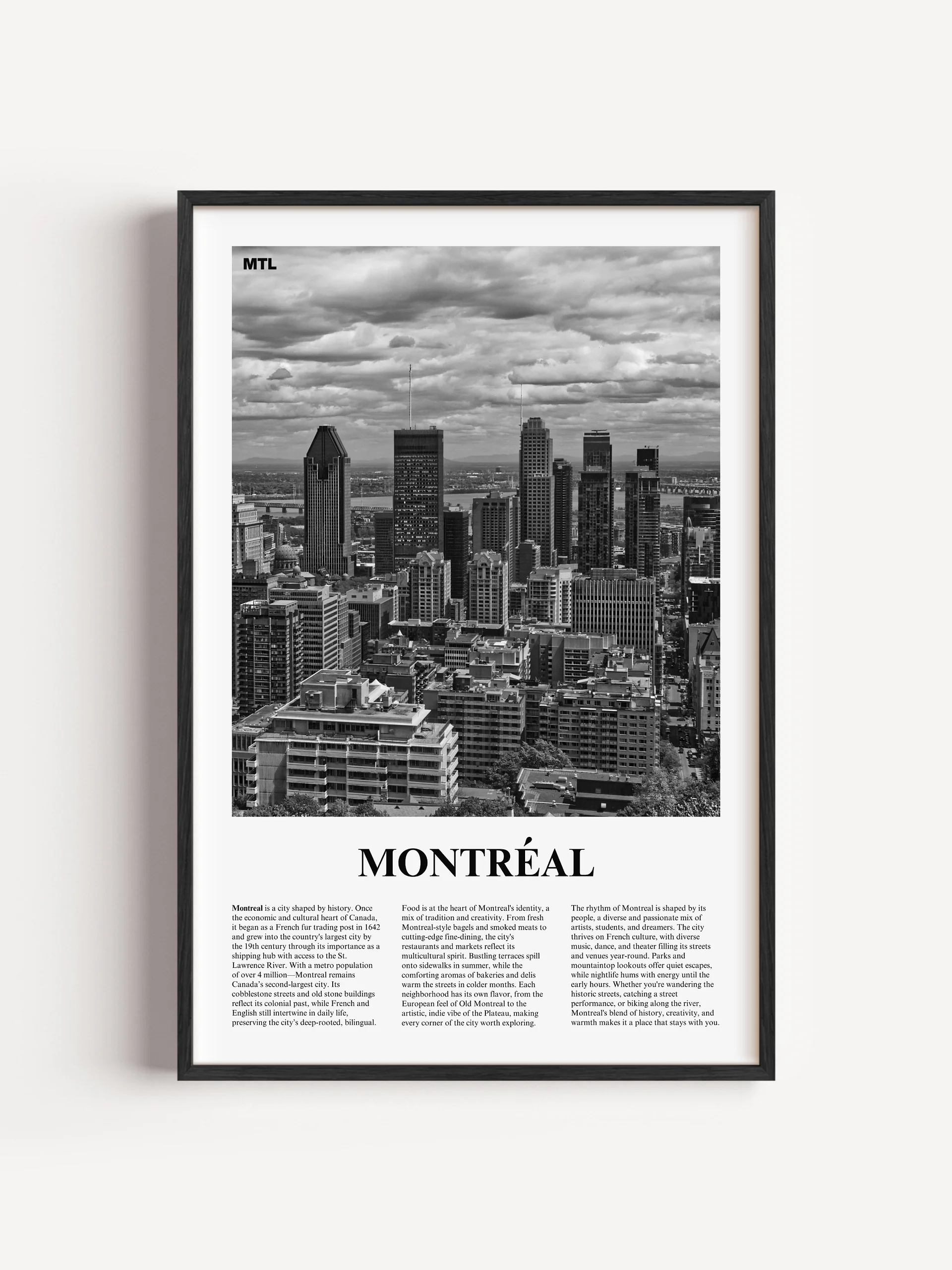 Montreal 01 Newspaper Poster | Framed product image (1)