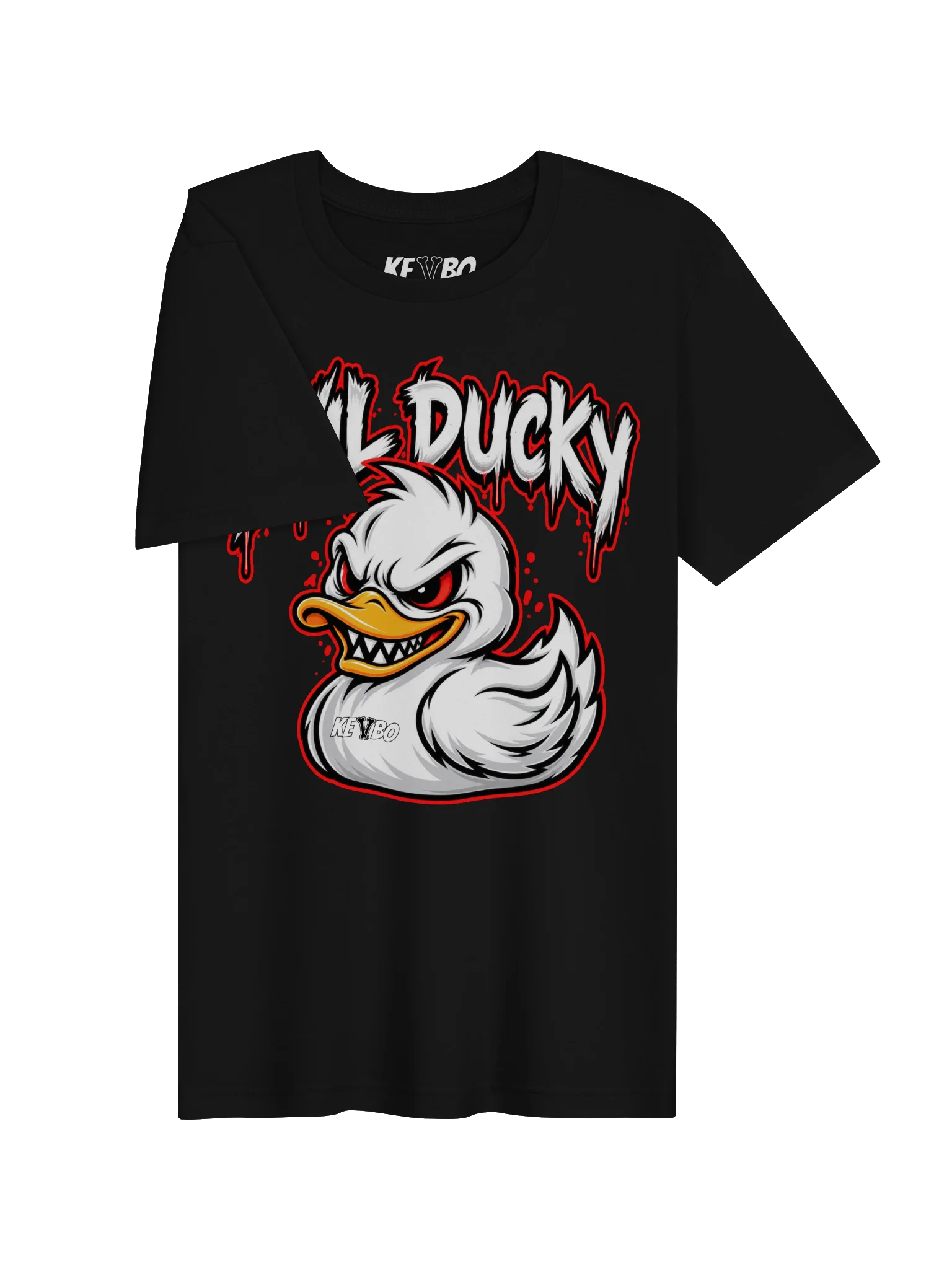 KEVBO "EVIL DUCKY" Adult Black T-Shirt product image (3)