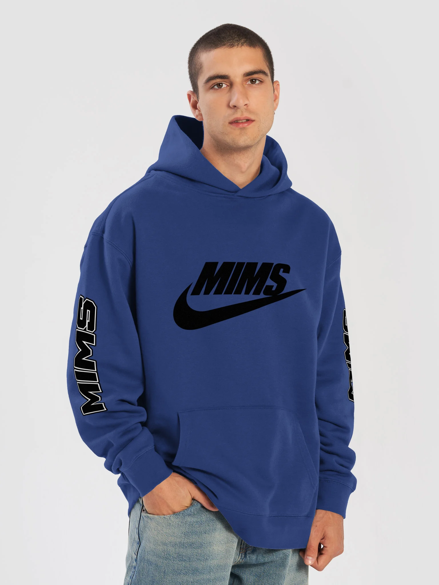 Minimal Dark Graphic Relaxed Hoodie product image (32)