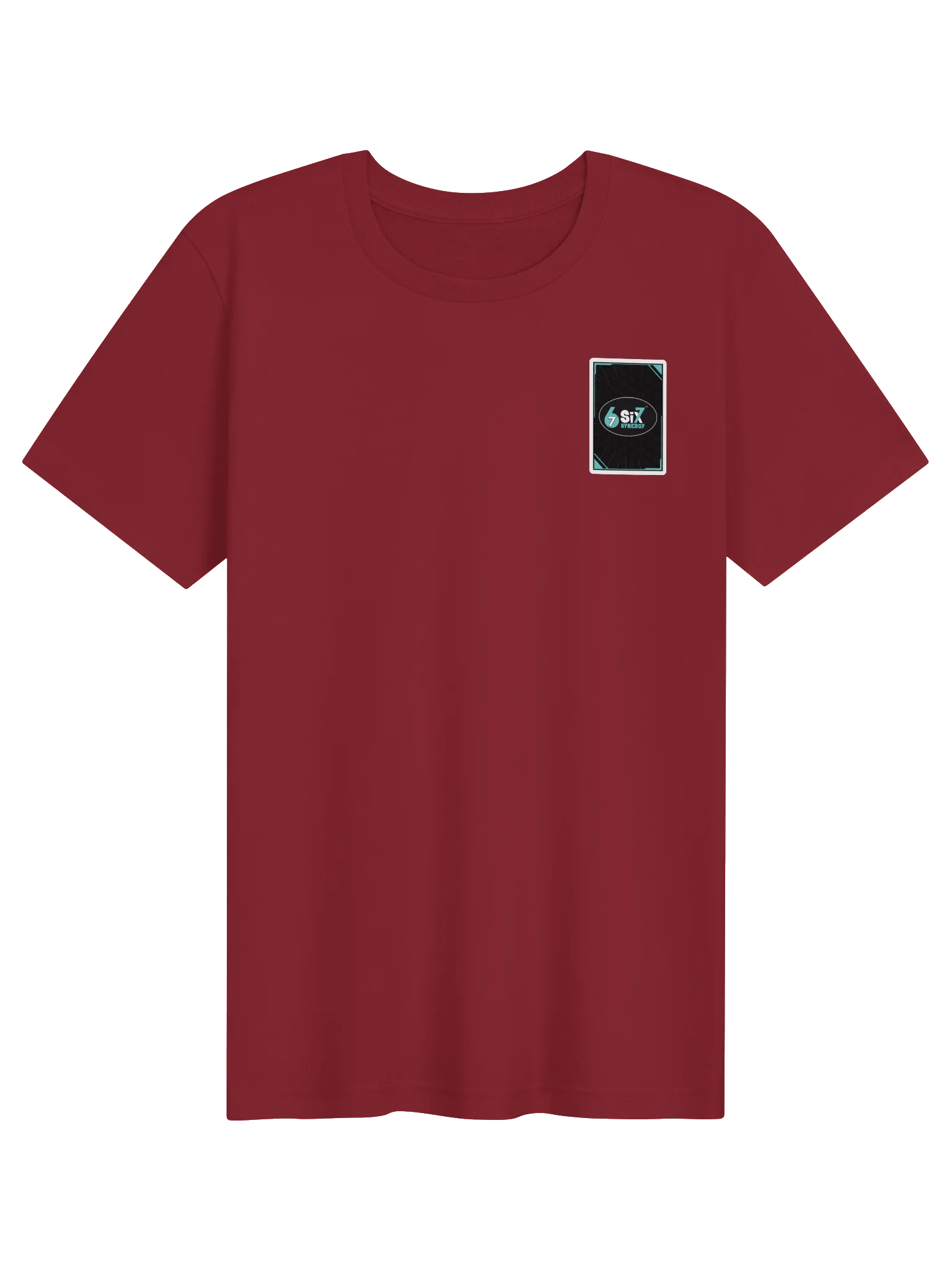 Burgundy t-shirt - hero and main logo product image (1)