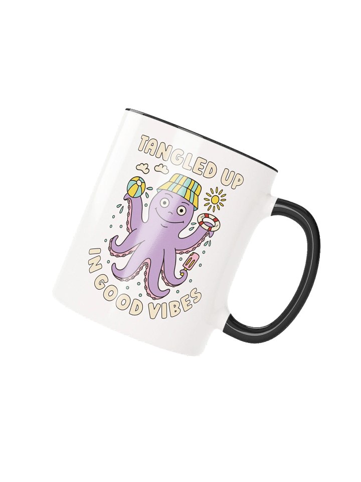 Tangled Up In Good Vibes Cute Silly Funny Octopus Mug product image (1)