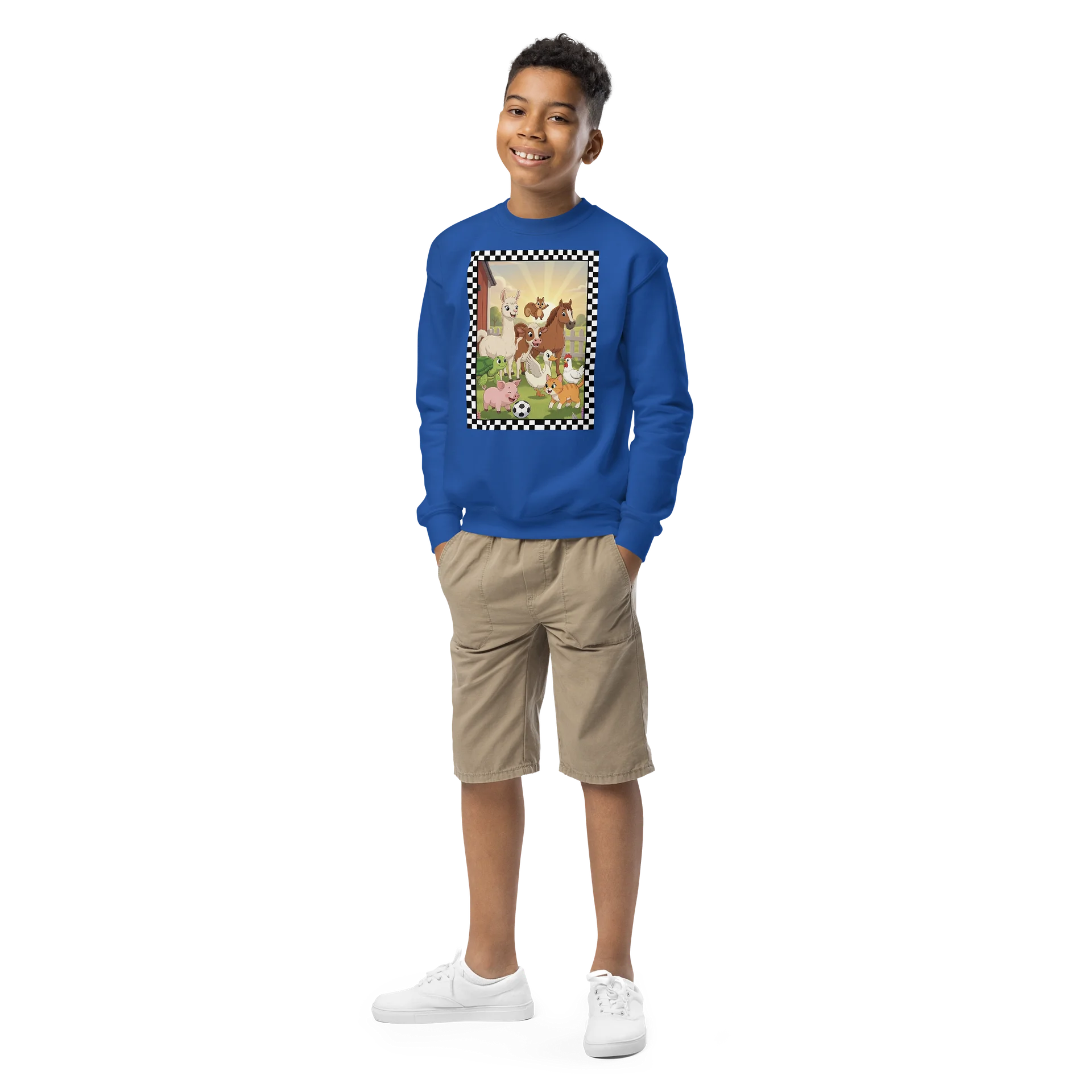 Cute Farm Animals Youth Sweatshirt product image (1)