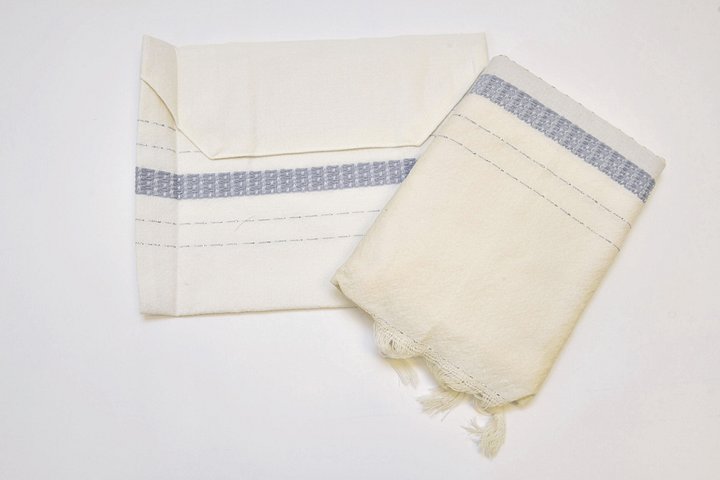 LIGHT BLUE STRIPE -Small Tallit (Prayer Shawl) product image (2)