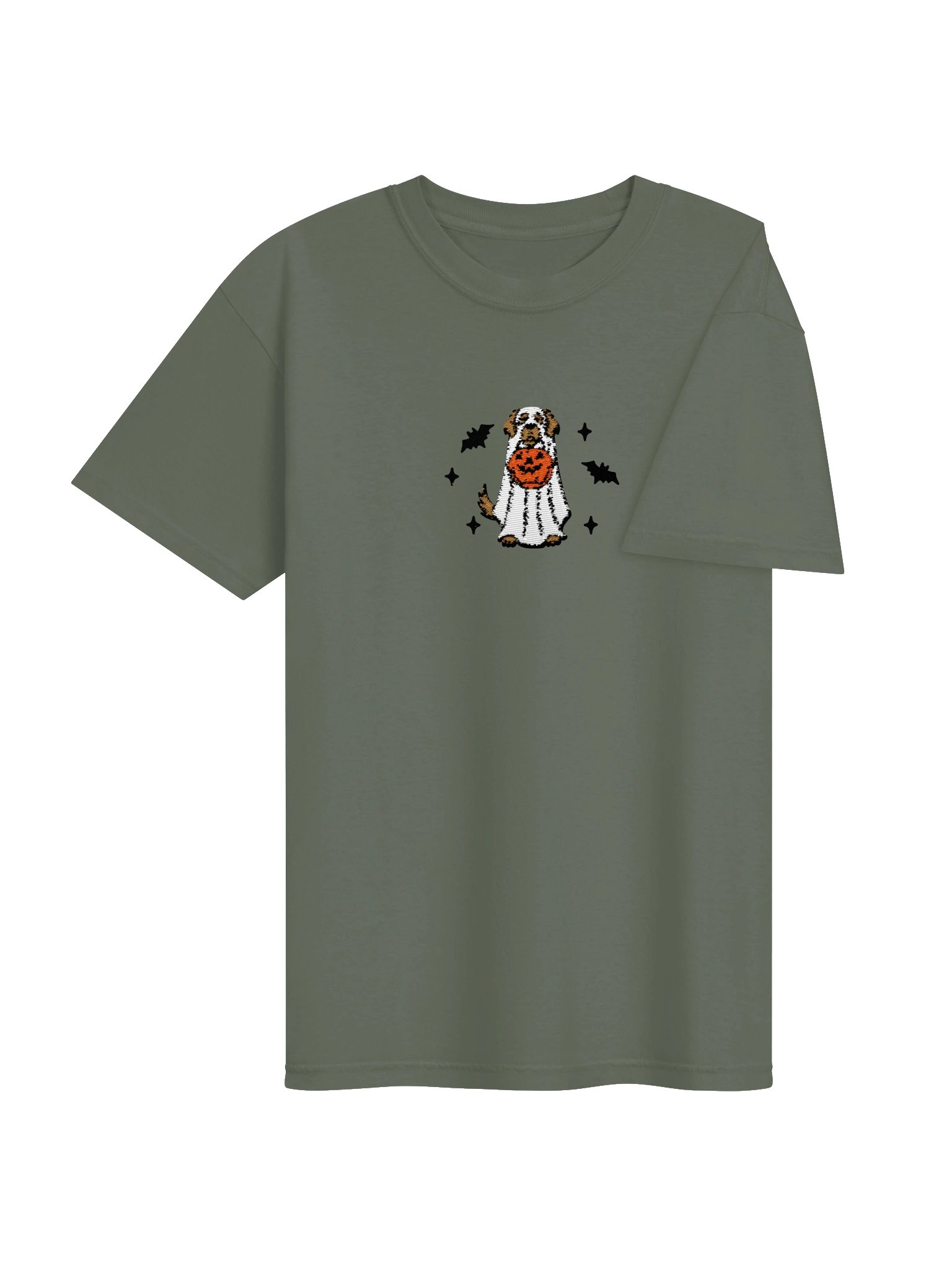 Halloween Golden Retriever Embroidered T-Shirt product image (7)