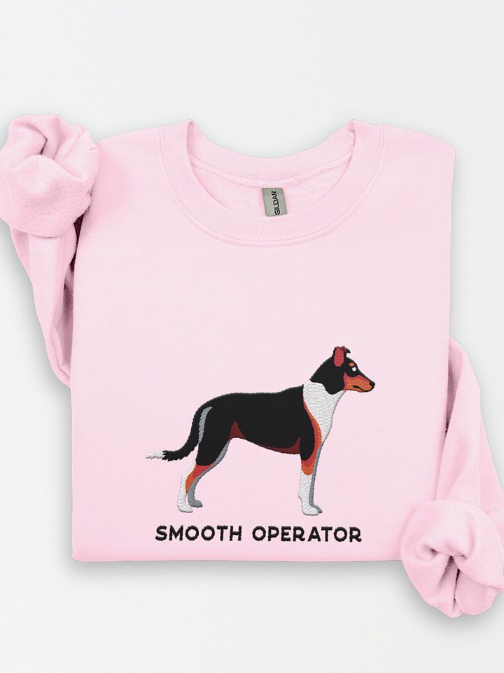 Smooth Operator Sweatshirt (Embroidered) of a Smooth Collie(Tricolor) product image (1)