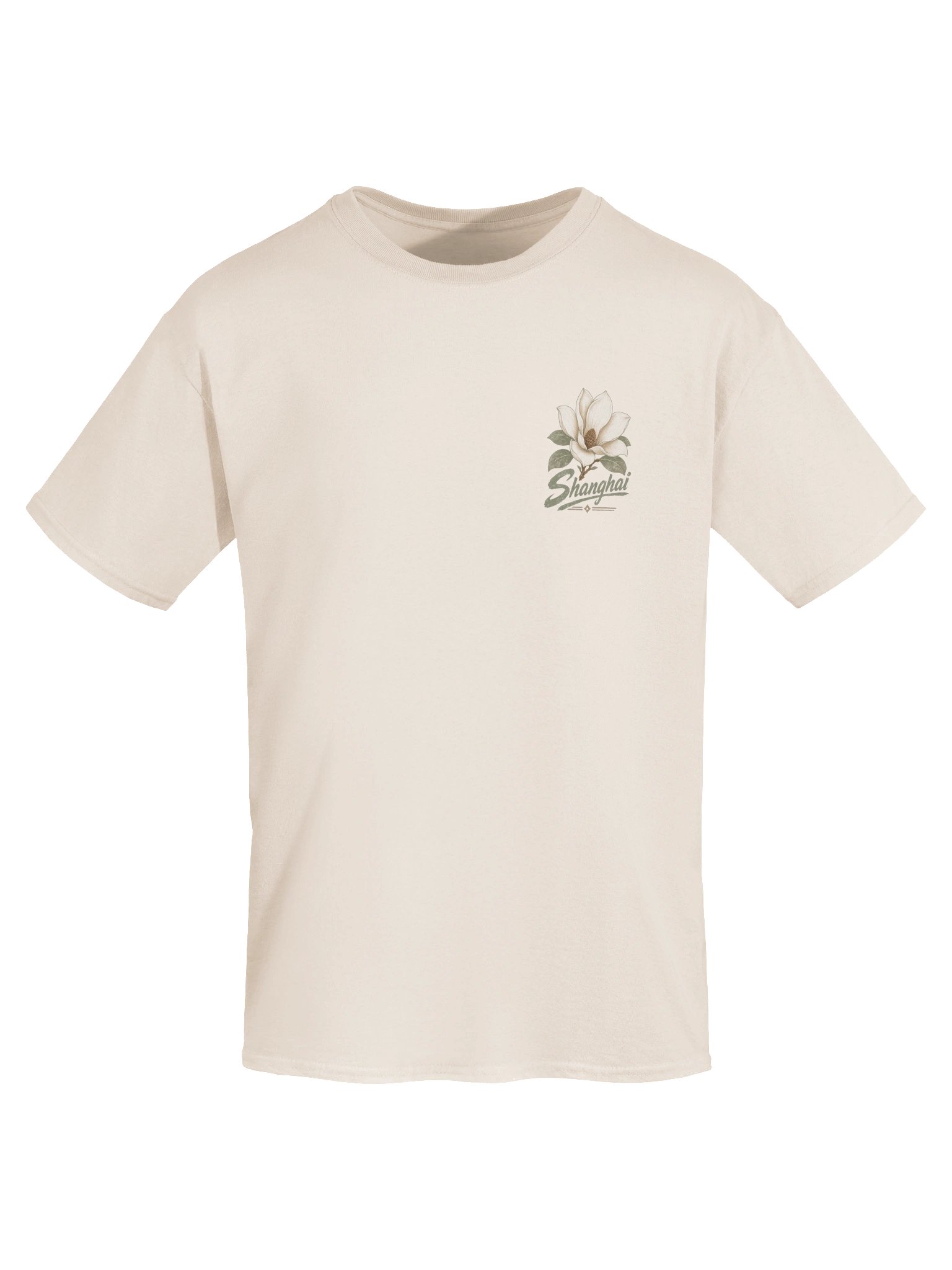 Shanghai Skyline Tee | Vintage Brown & Green Design | Heavyweight T-Shirt product image (6)