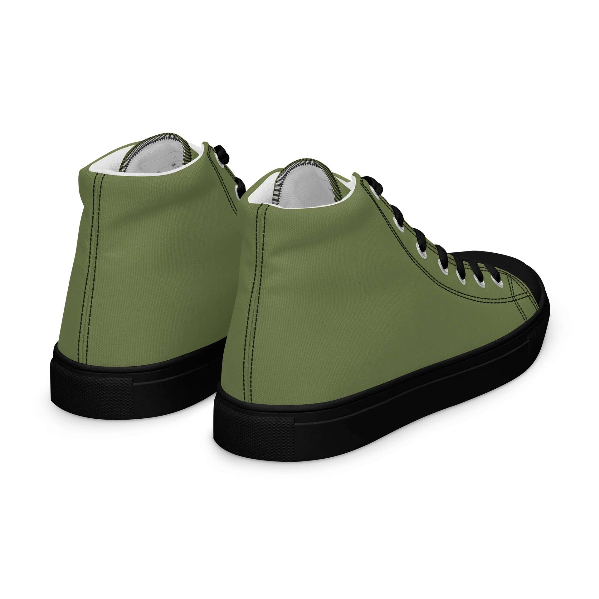 Olive Minimalist High Top Canvas Shoes product image (7)