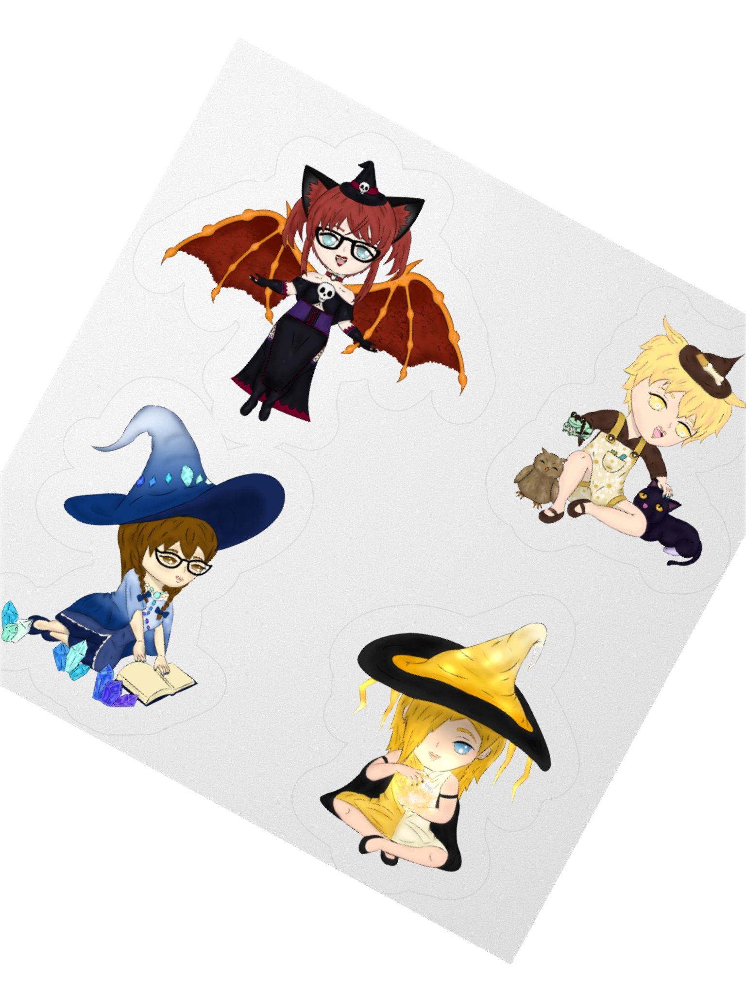 Witch Sticker Set | Choco, Puddin, Yuuki, Aidan product image (8)