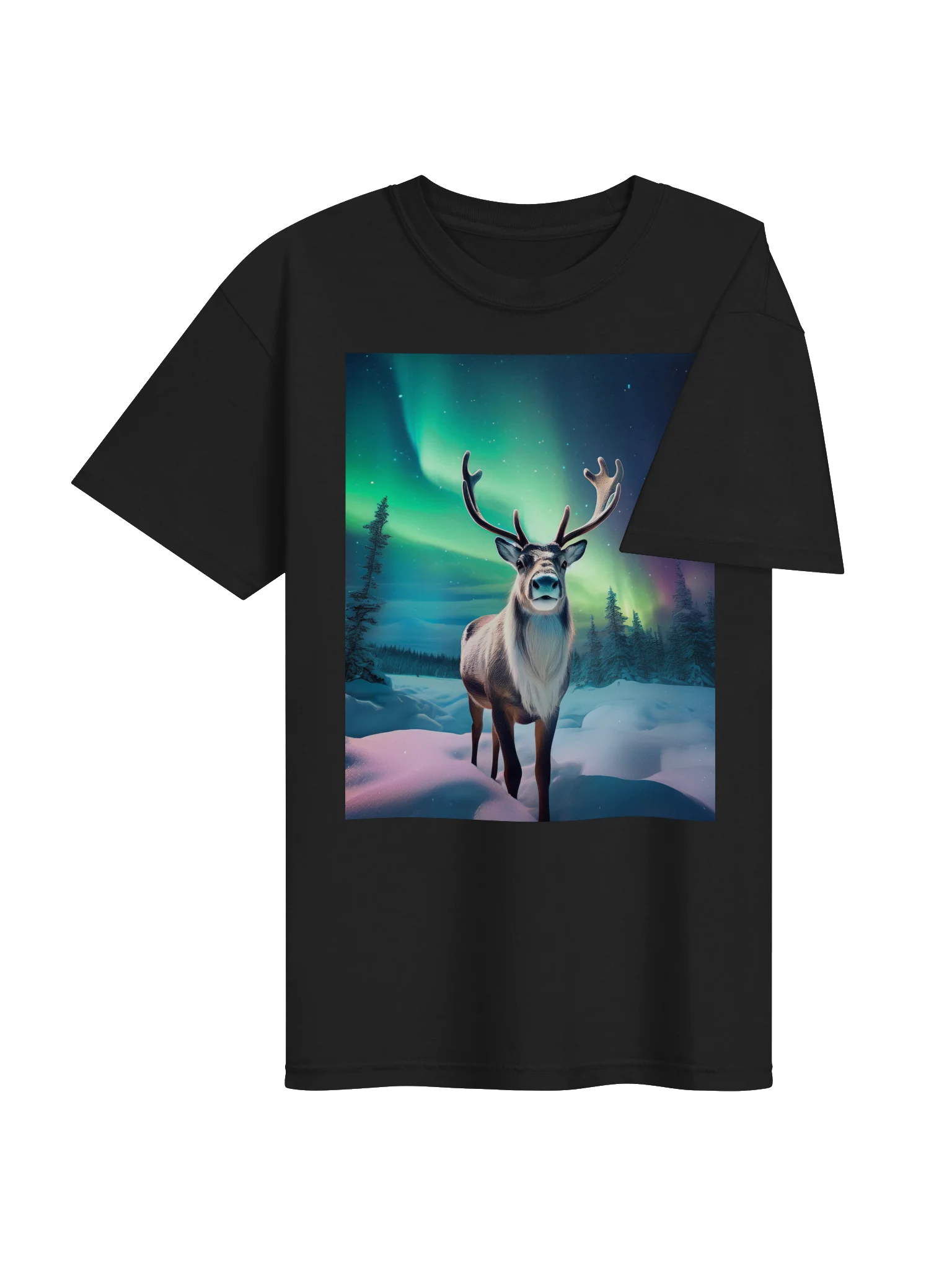 Aurora Deer Night Sky Tee product image (4)