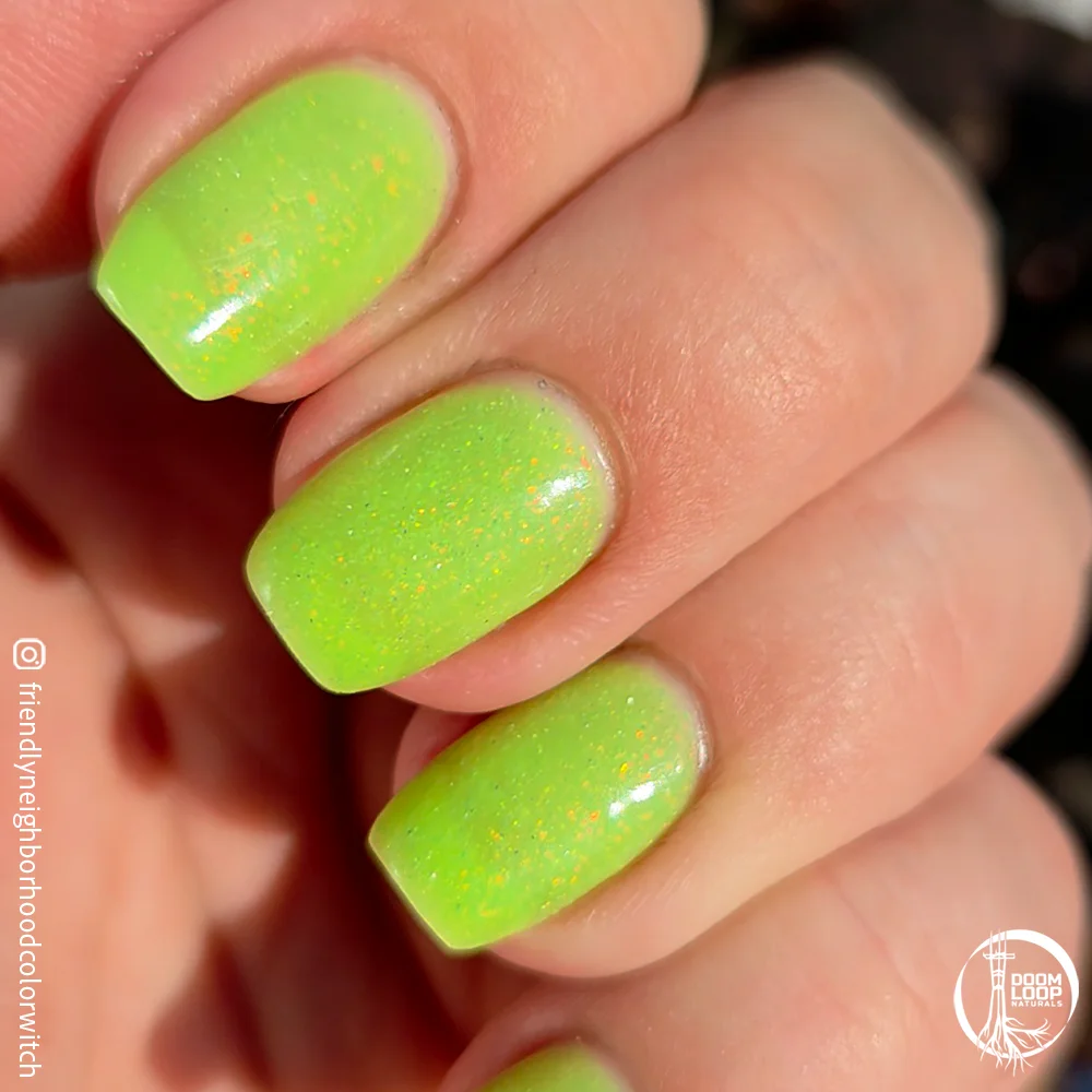 NO THANKS I ALREADY ATE - Neon Yellow-Green Glow-In-The-Dark Jelly Nail Polish product image (5)
