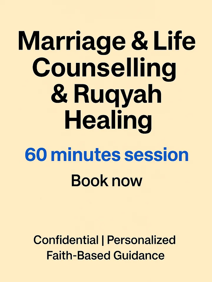 Marriage & Life Counselling (or) Ruqyah Healing - 60 MINUTES session product image (1)