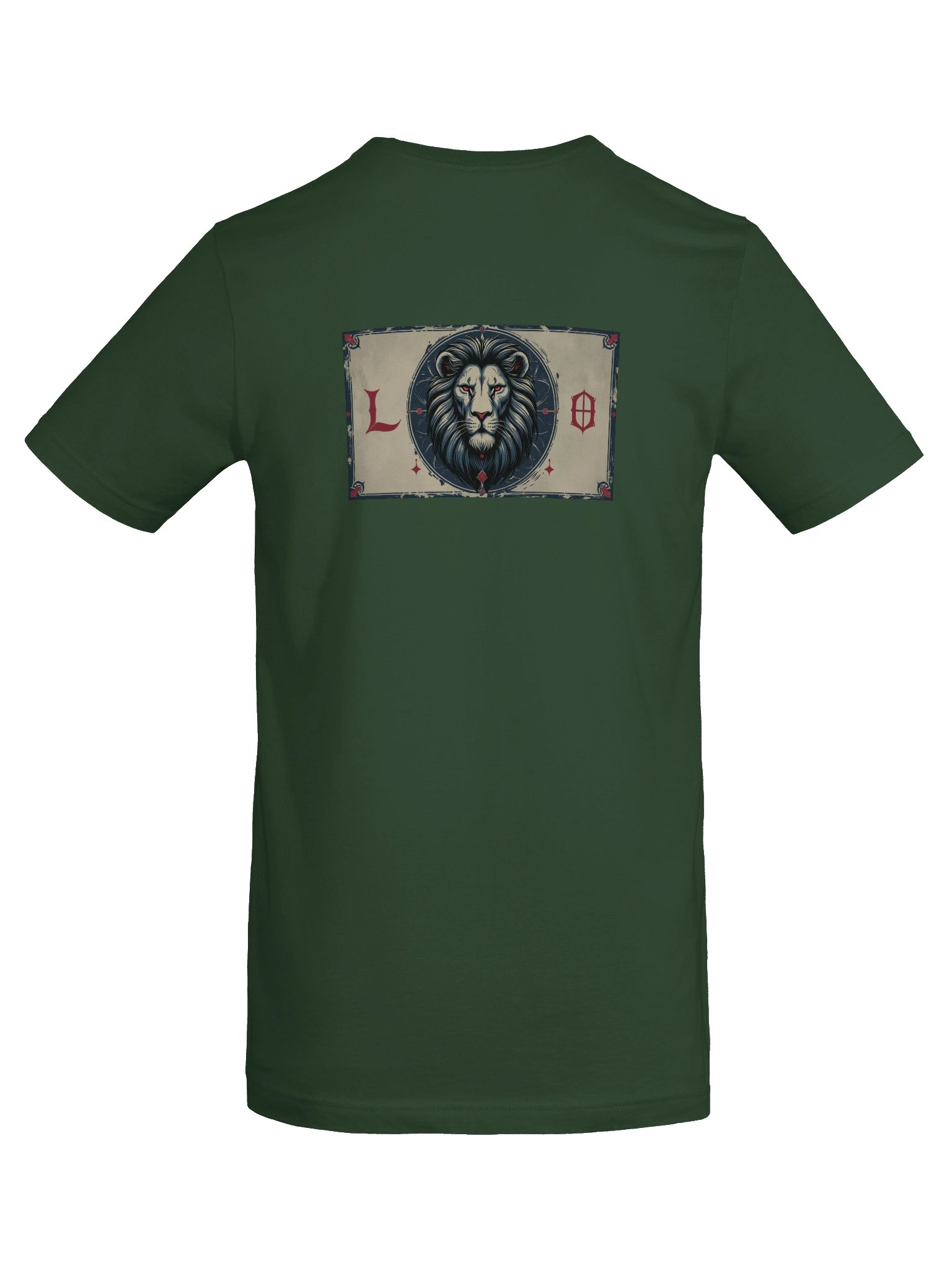 Leo - Gothic Zodiac T-Shirt. Blue graphic on the back product image (7)