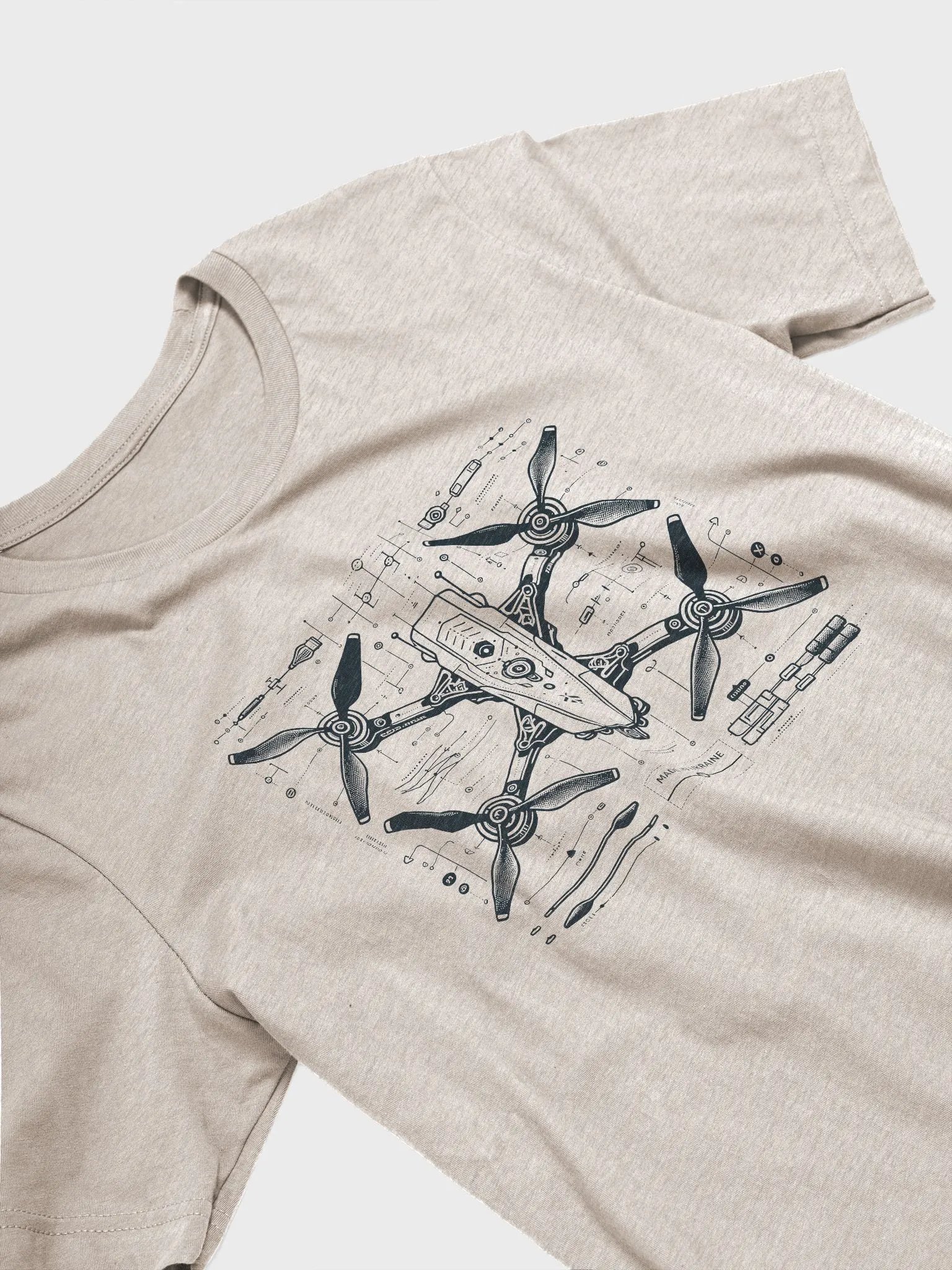 FPV Drone Blueprint T-Shirt product image (3)