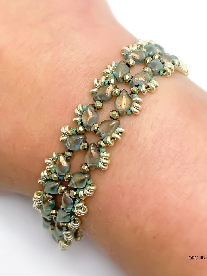 Starlight GemDuo Beaded Bracelet - Mint Green product image (2)
