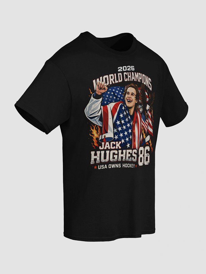 Jack Hughes Team USA Hockey Shirt | The Golden Goal & Toothless Grin product image (2)