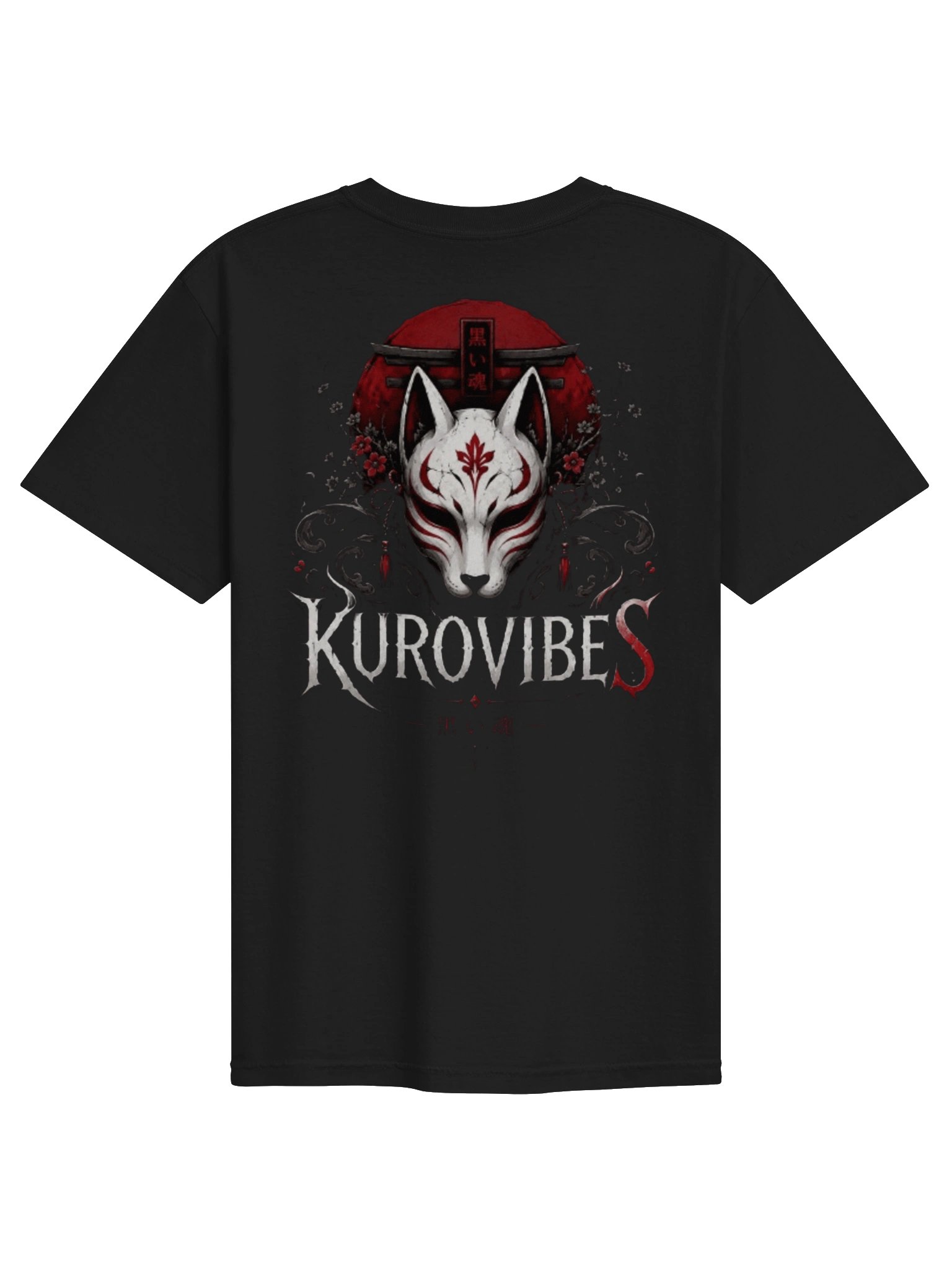 Kitsune Spirit – Japanese Kitsune Mask Oversized Graphic T-Shirt | Dark Streetwear product image (3)