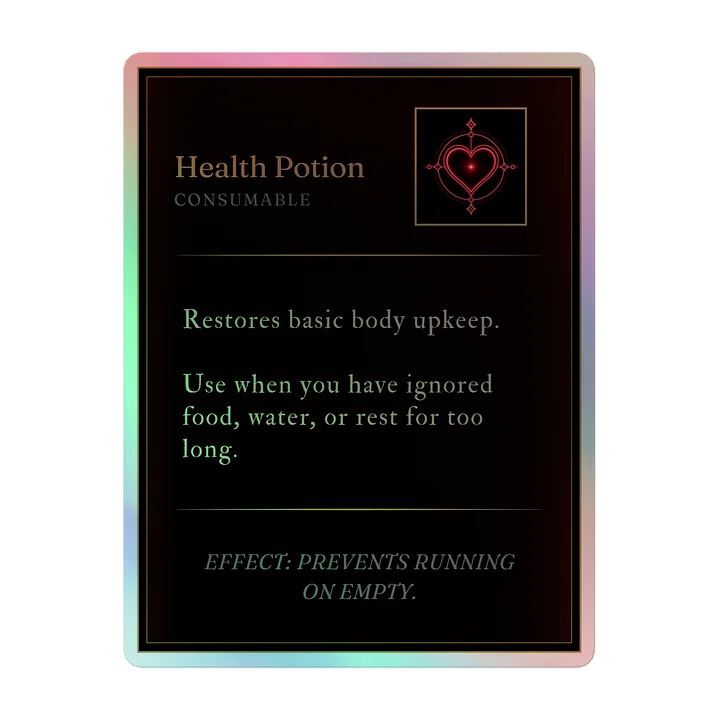 Health Potion Tooltip Holographic Sticker product image (1)