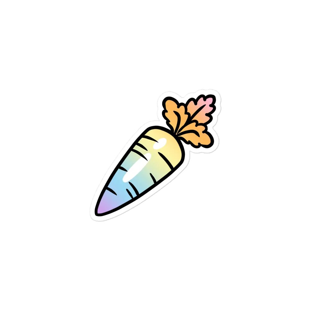 Rainbow Carrot Magnet product image (1)