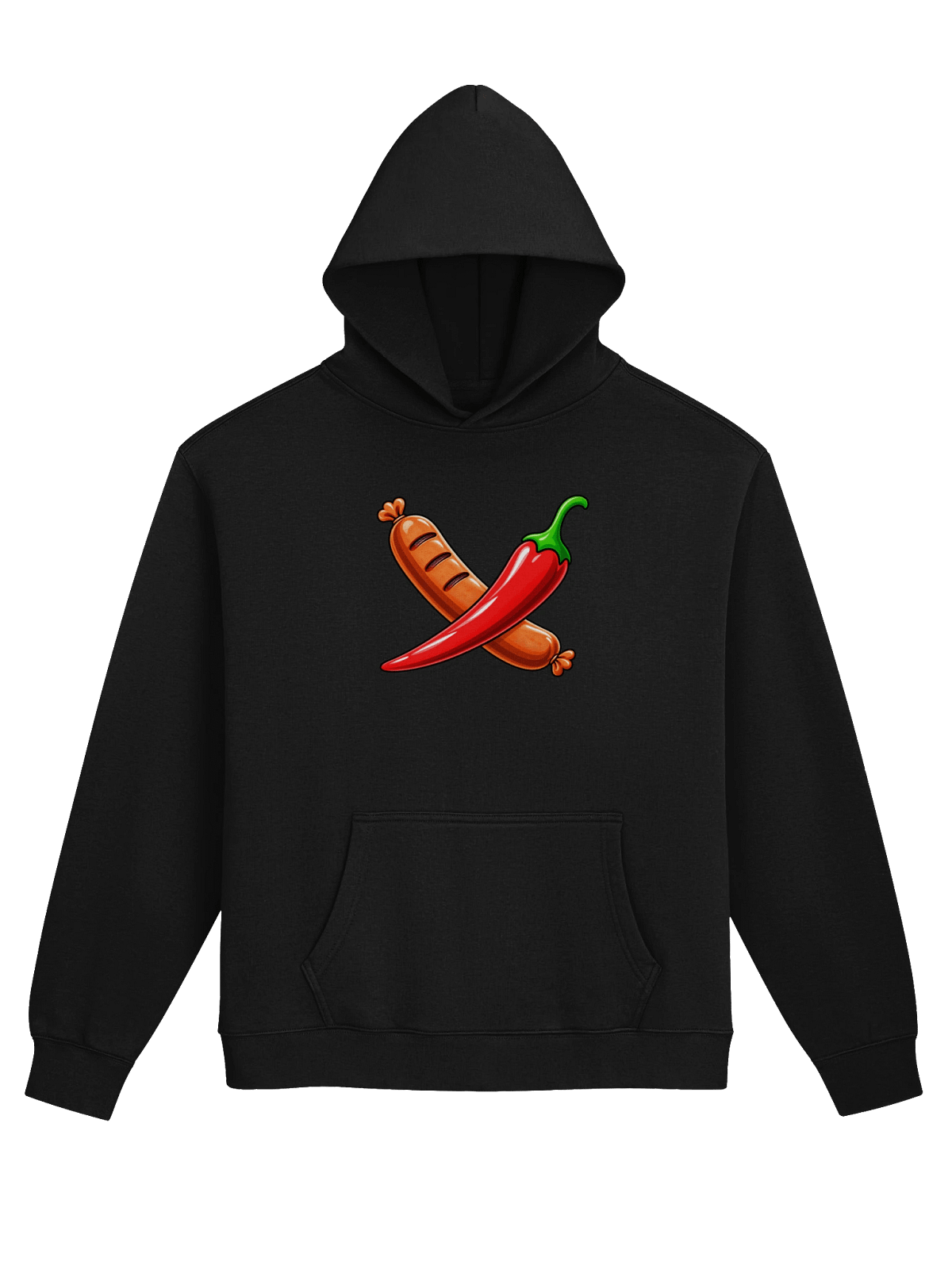 Spicy Snack Duo Relaxed Hoodie — official Uncle Larry Adventures merch