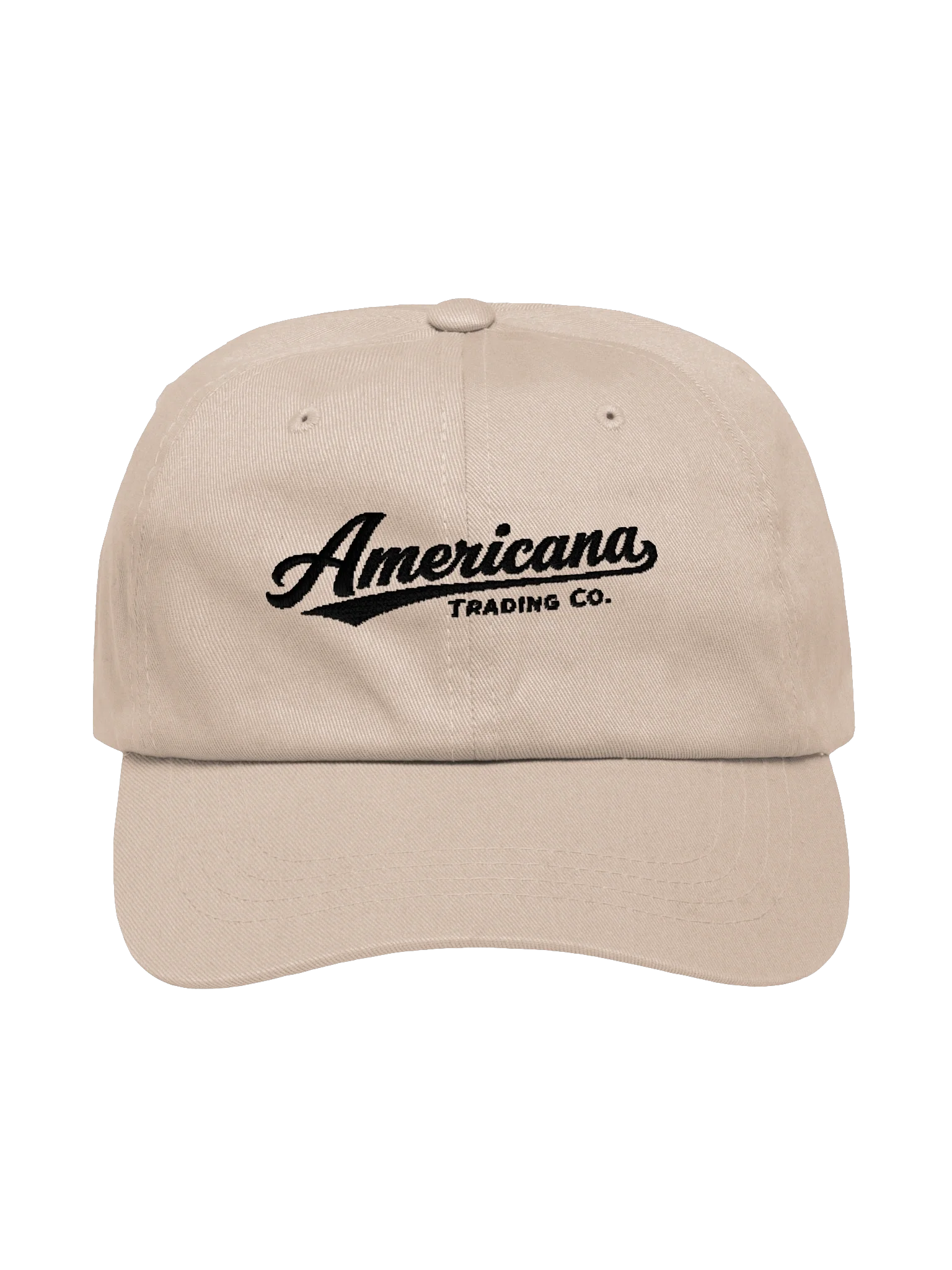 Americana Script Dad Hat — Stone