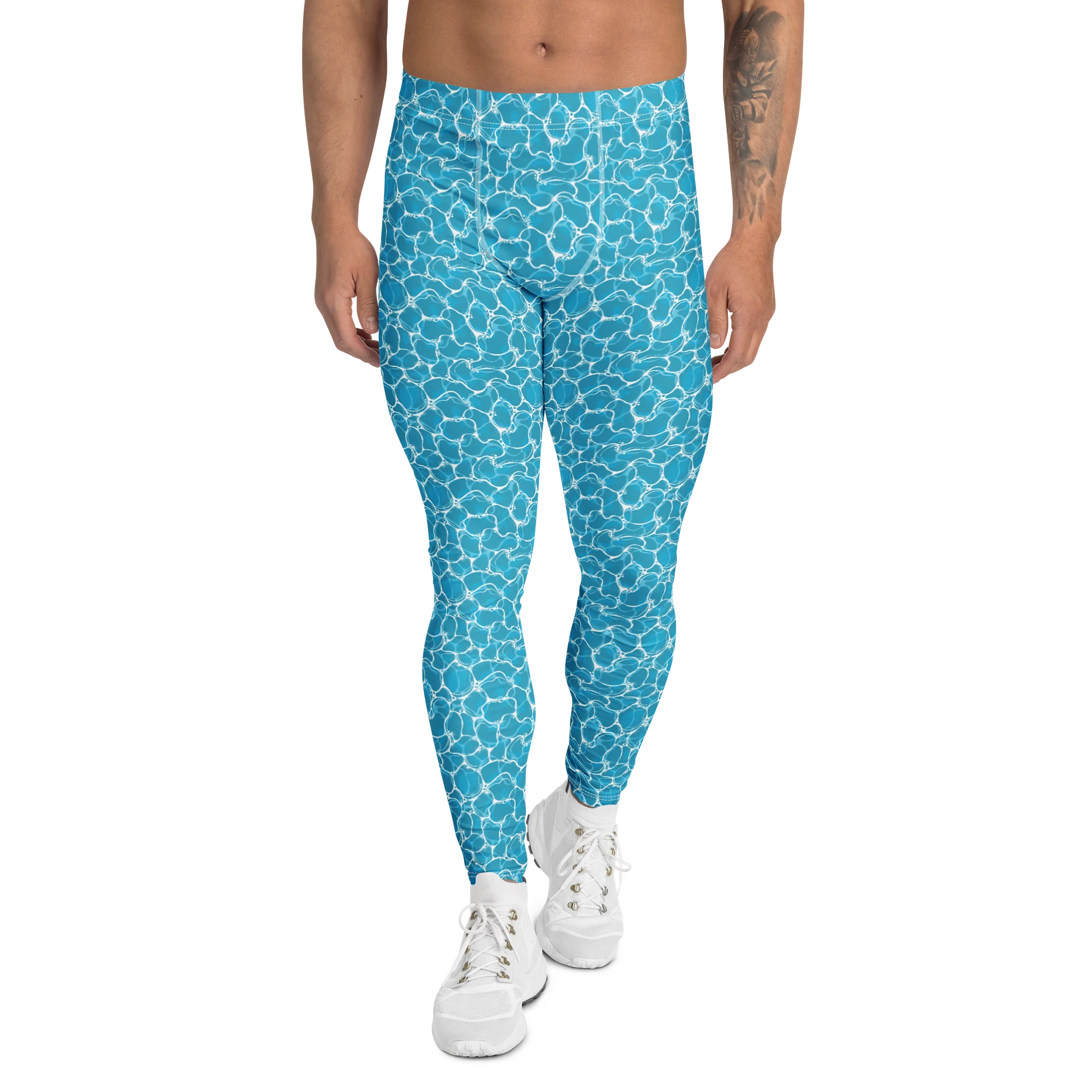 Unique Water Pattern Comfortable Men's Leggings product image (1)