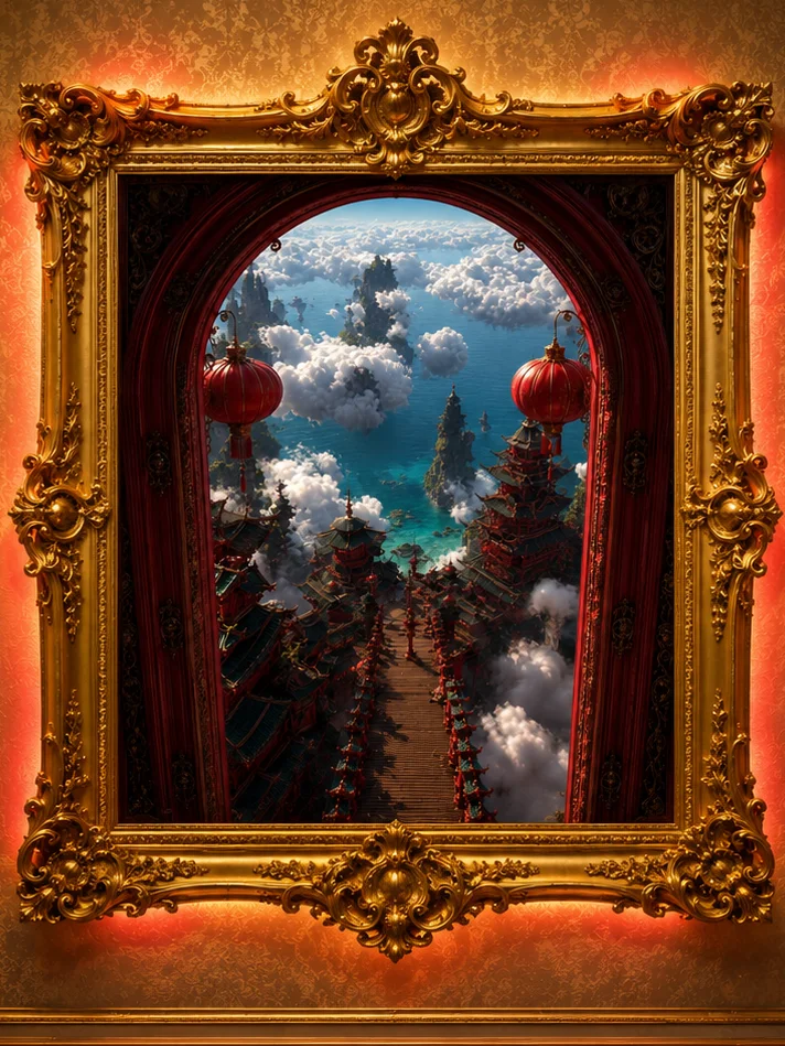 Gateway to the Celestial Temple - Fantasy Wall Art Print product image (1)