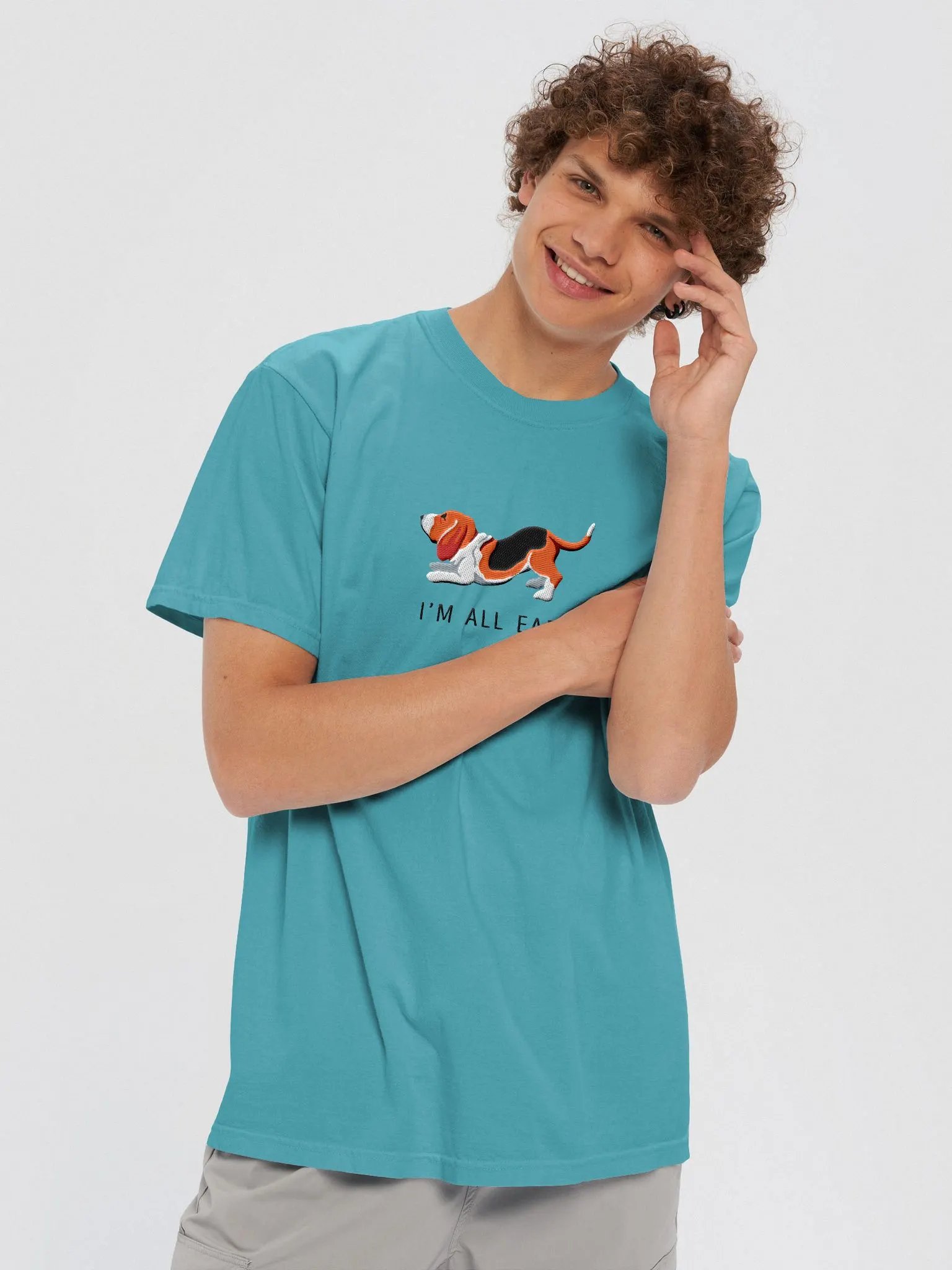I'm All Ears T-Shirt(Embroidered) of a Basset Hound product image (6)