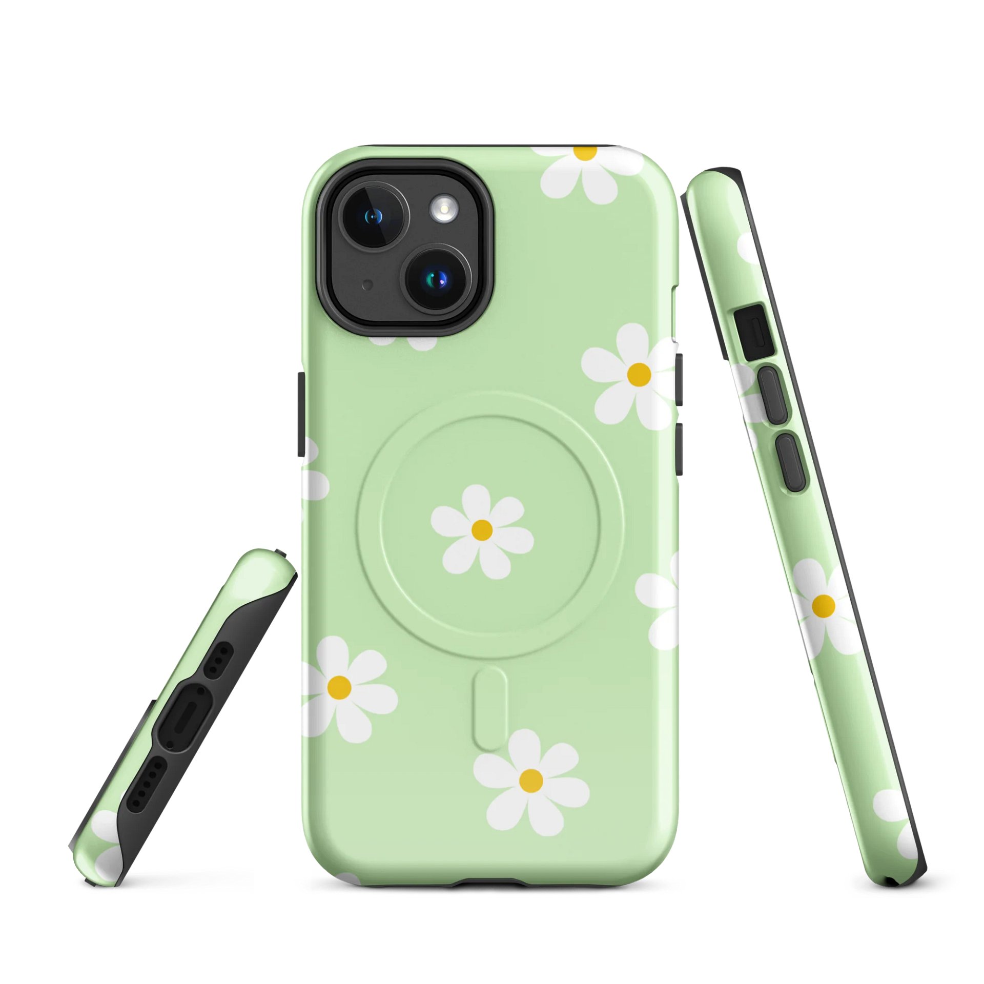 Cute Floral Magnetic MagSafe® iPhone® Tough Case, 14, 15, 16, 17, Pro, Pro Max, Plus Cases. product image (1)