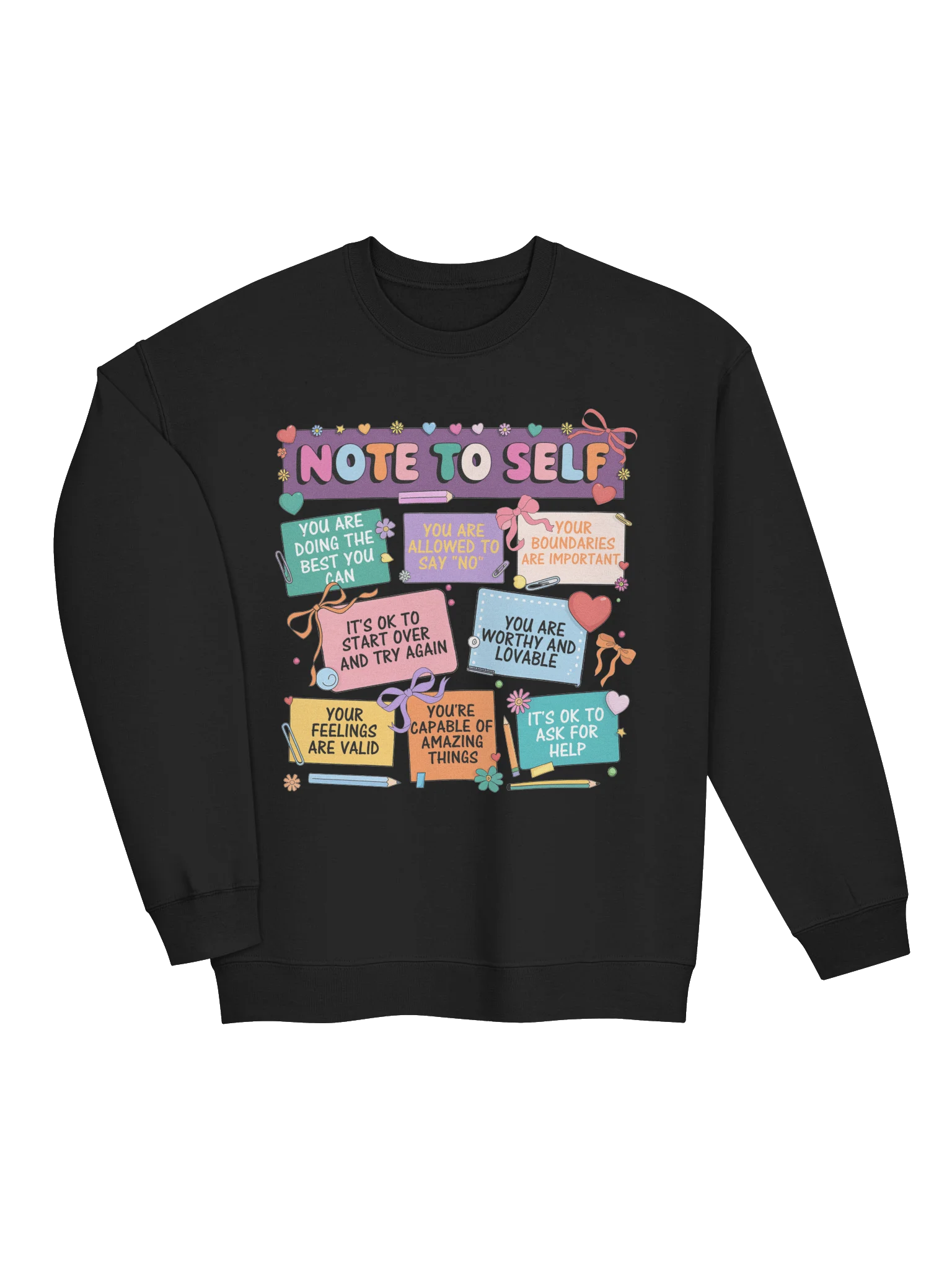 Note To Self – Mental Health Awareness Sweatshirt product image (3)