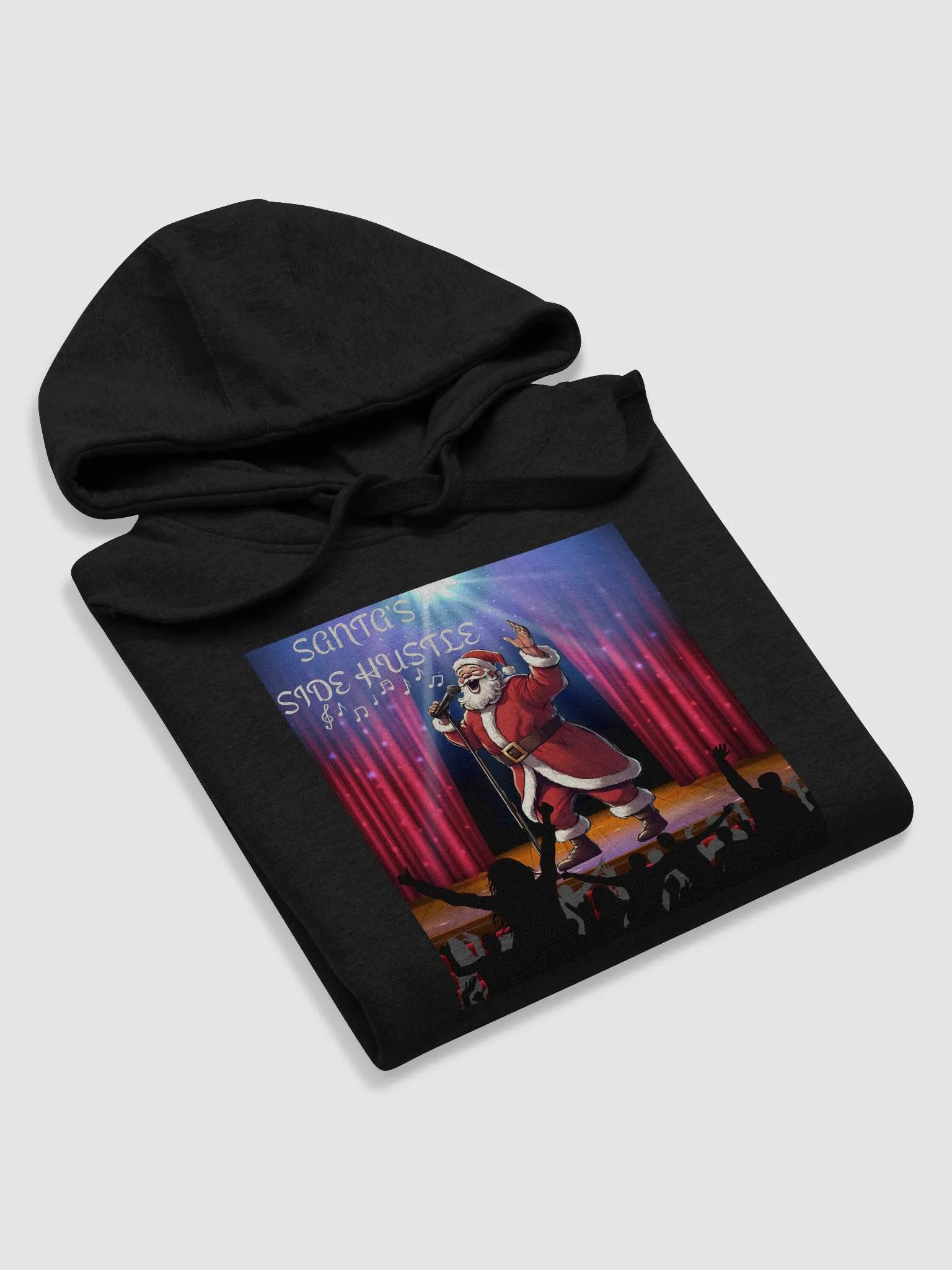 Side Hustle Santa, Karaoke Singing Santa Hoodie product image (29)