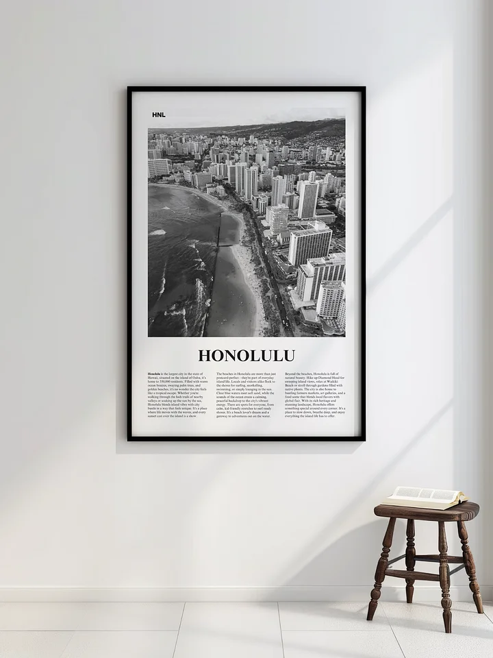 Honolulu 02 Newspaper Poster | Framed product image (2)
