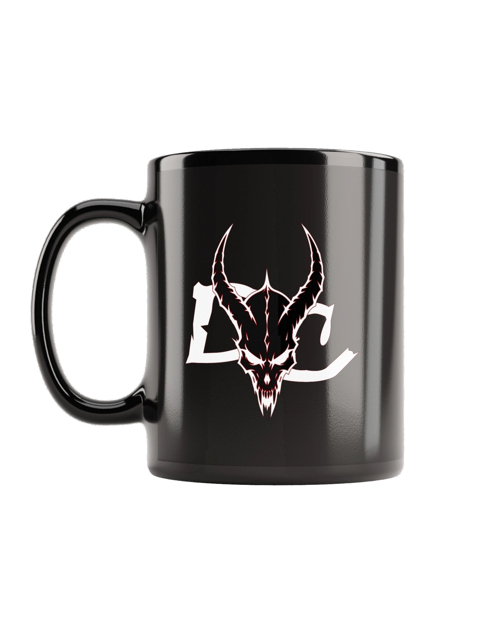 Horned Skull Black Glossy Mug product image (1)