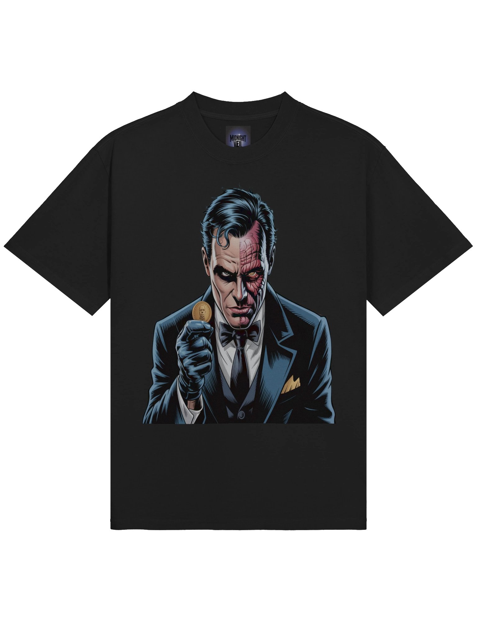 Two-Face Fortune's Flip Oversized Faded T-Shirt product image (5)