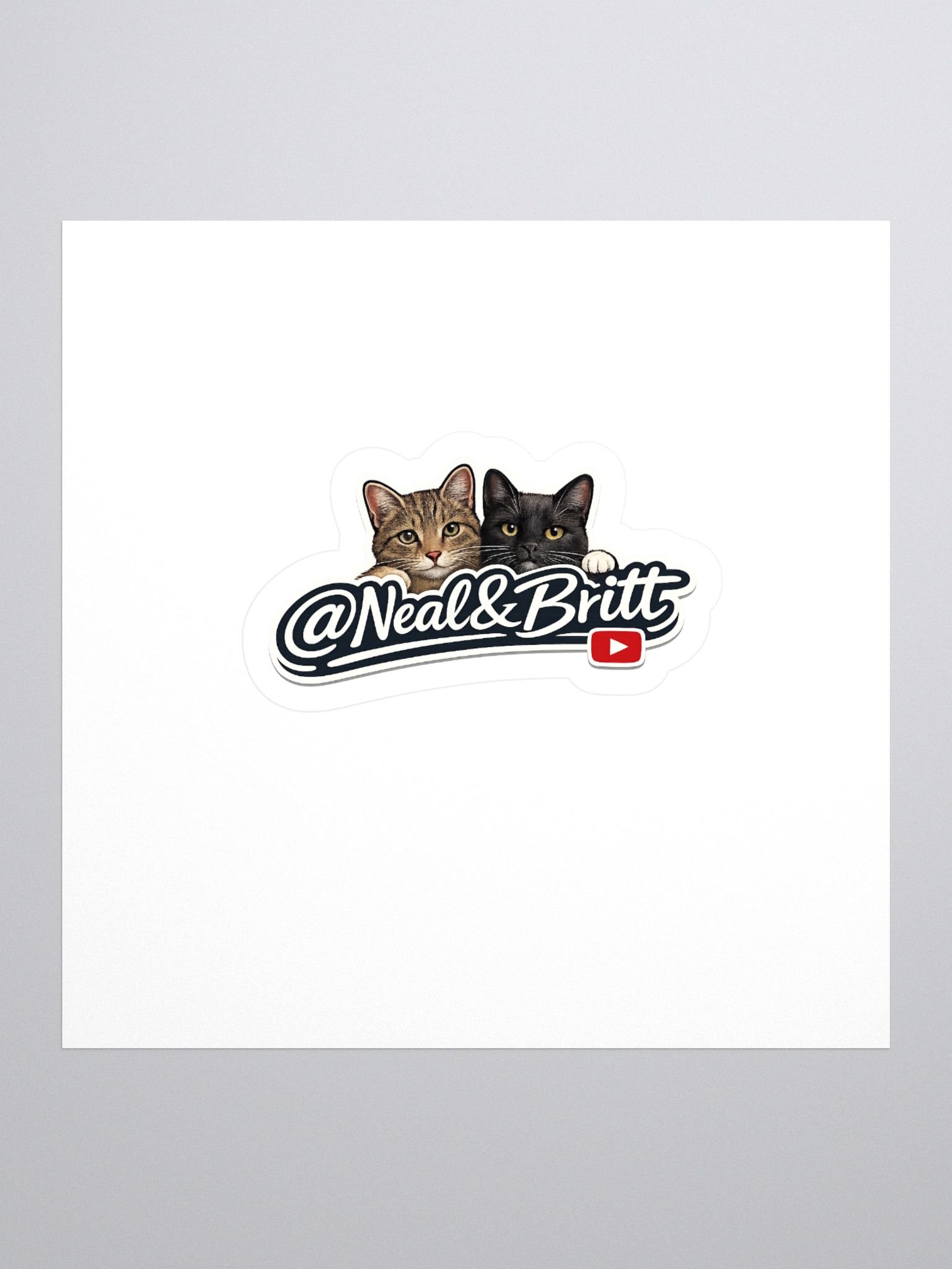 Cats - N&B Large Sticker product image (2)