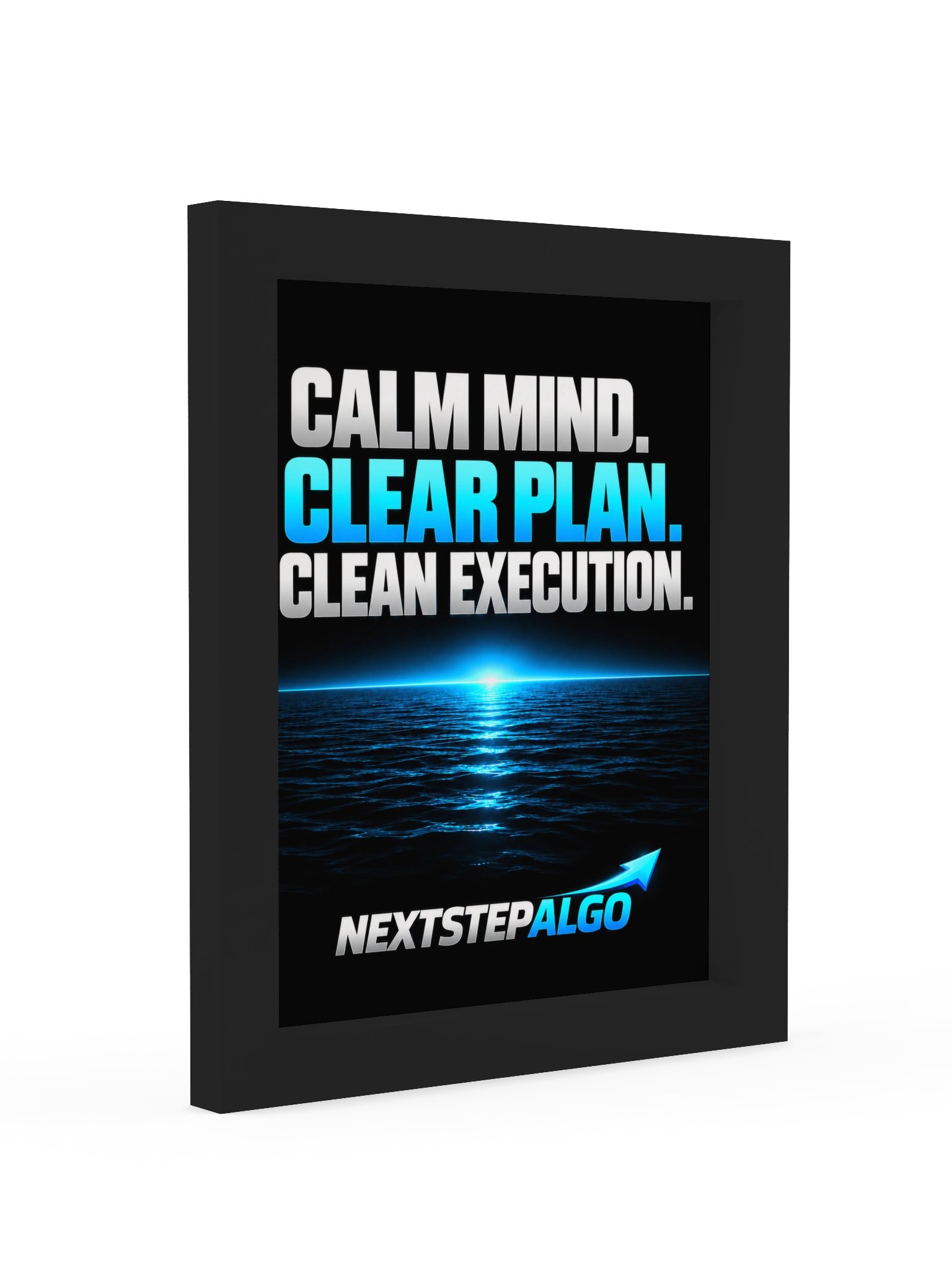 Calm Mind. Clear Plan. Clean Execution. | Framed Trading Wall Art product image (7)