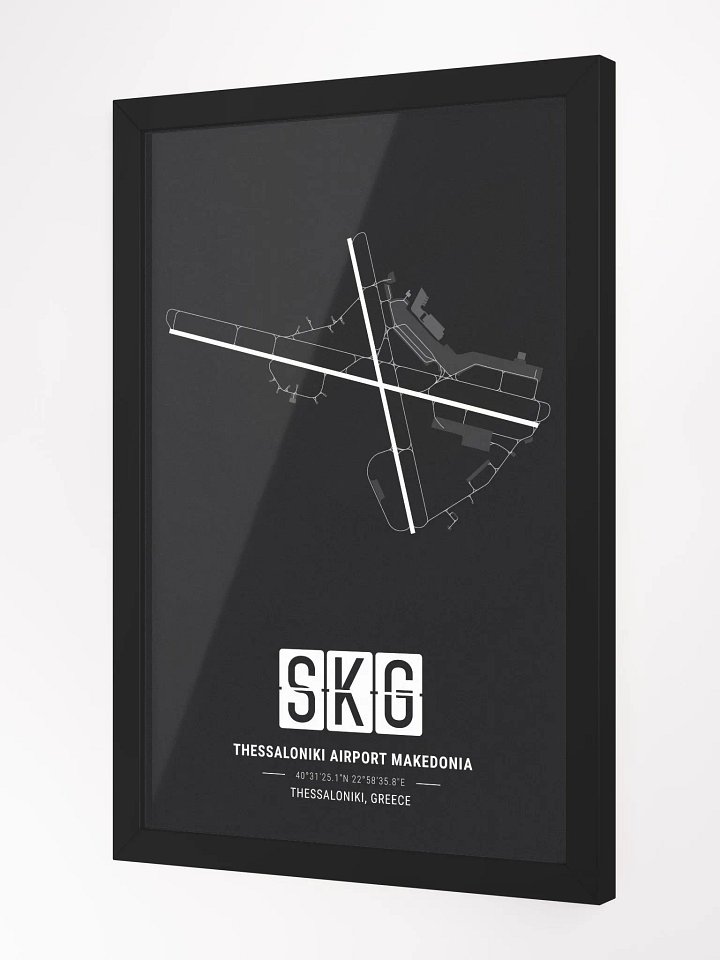 Framed Airport SKG Premium Map On Matt Paper product image (2)