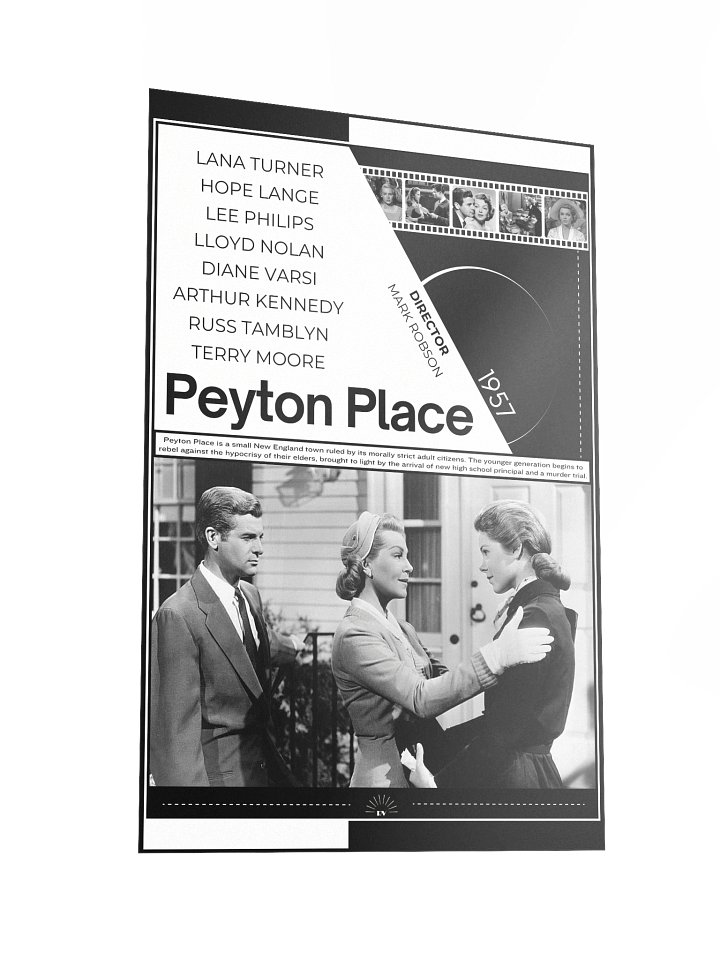 Peyton Place with Lana Turner and Lee Philips 1957 | Movie Poster | 12x18 Wall Art product image (2)
