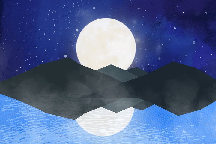 Moonlit Lake Poster product image (1)