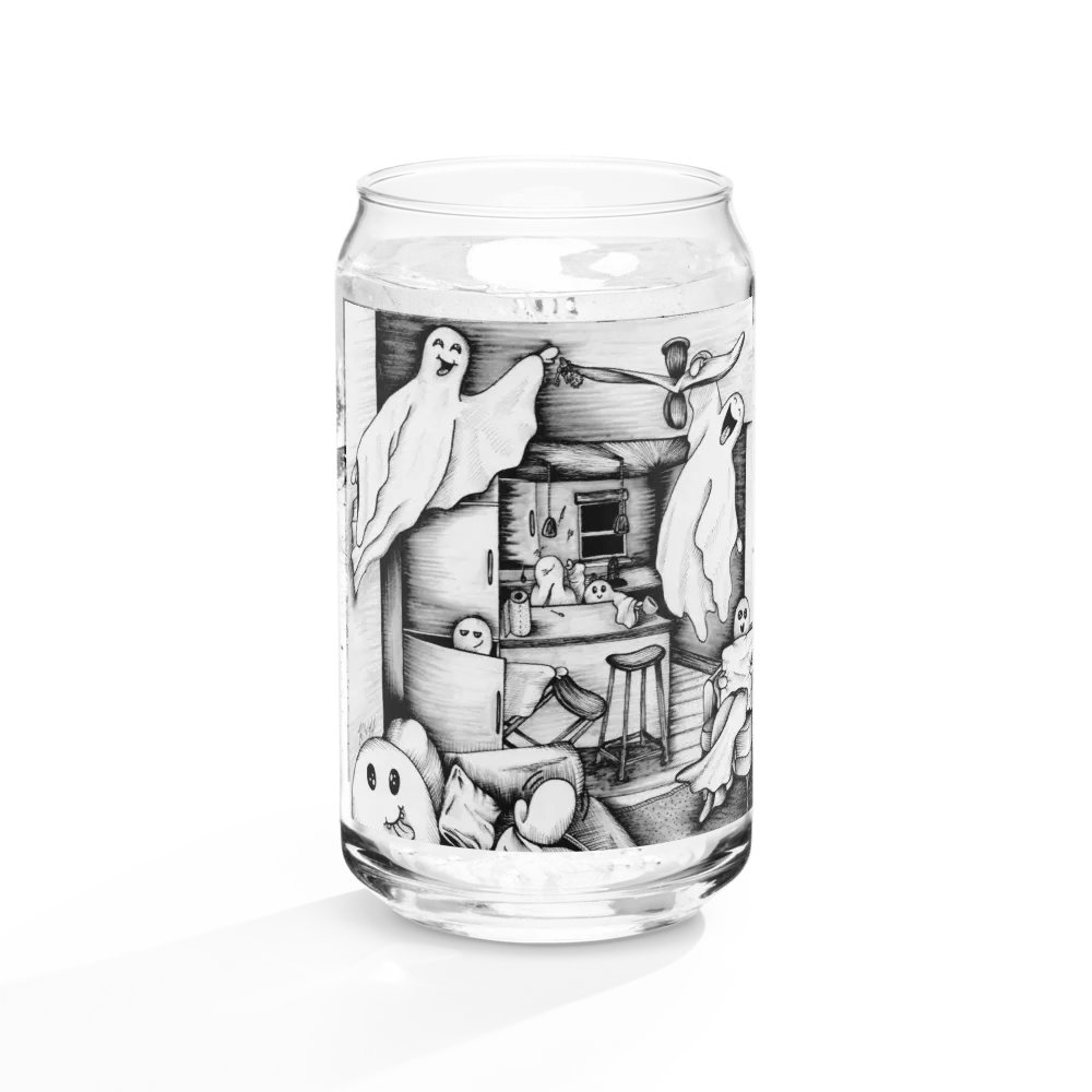 Haunted Apartment can-shaped glass product image (10)